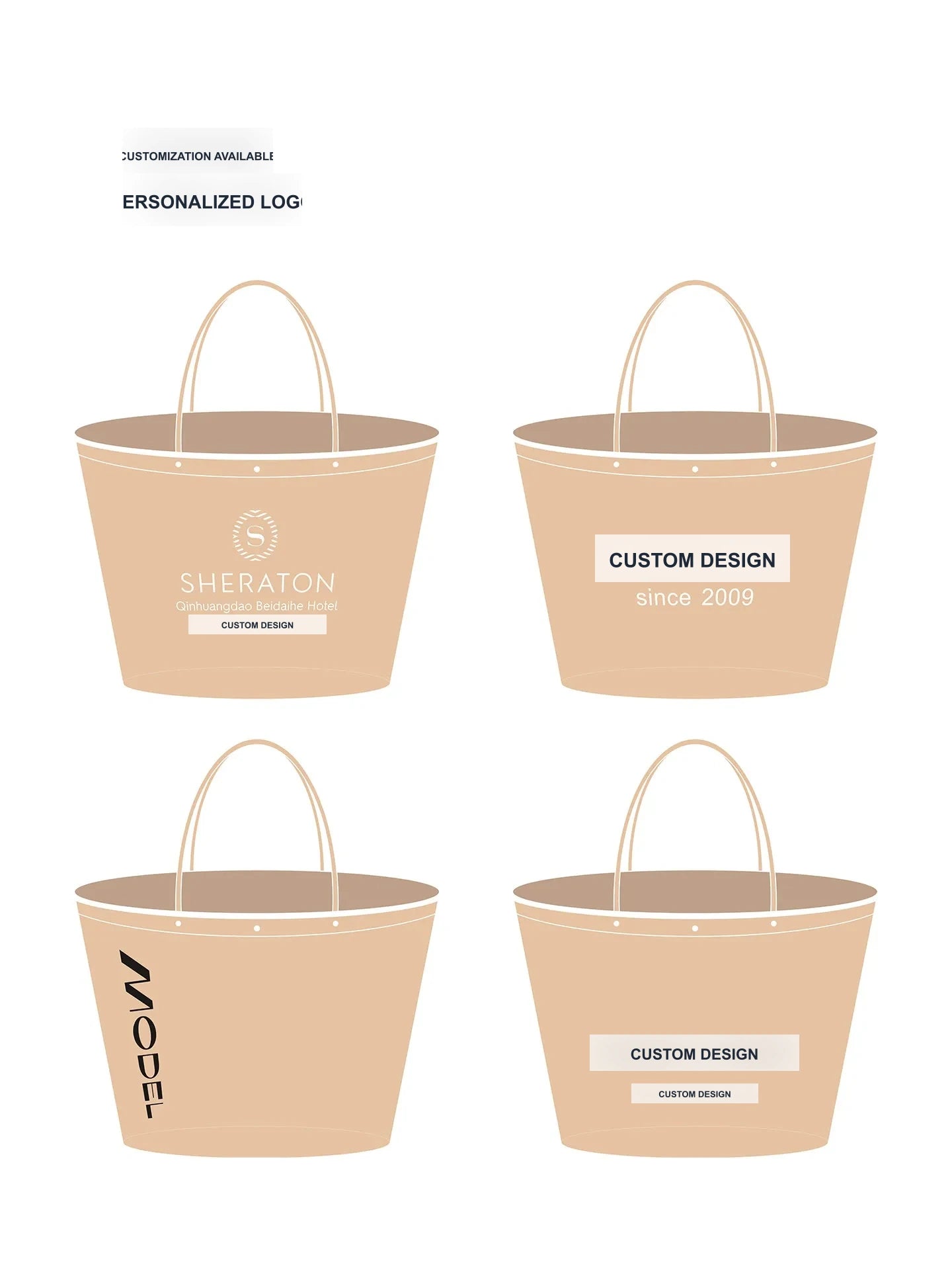 Rope-Handle Stitched Non-Woven Tote Bags — 8 Styles product view 4