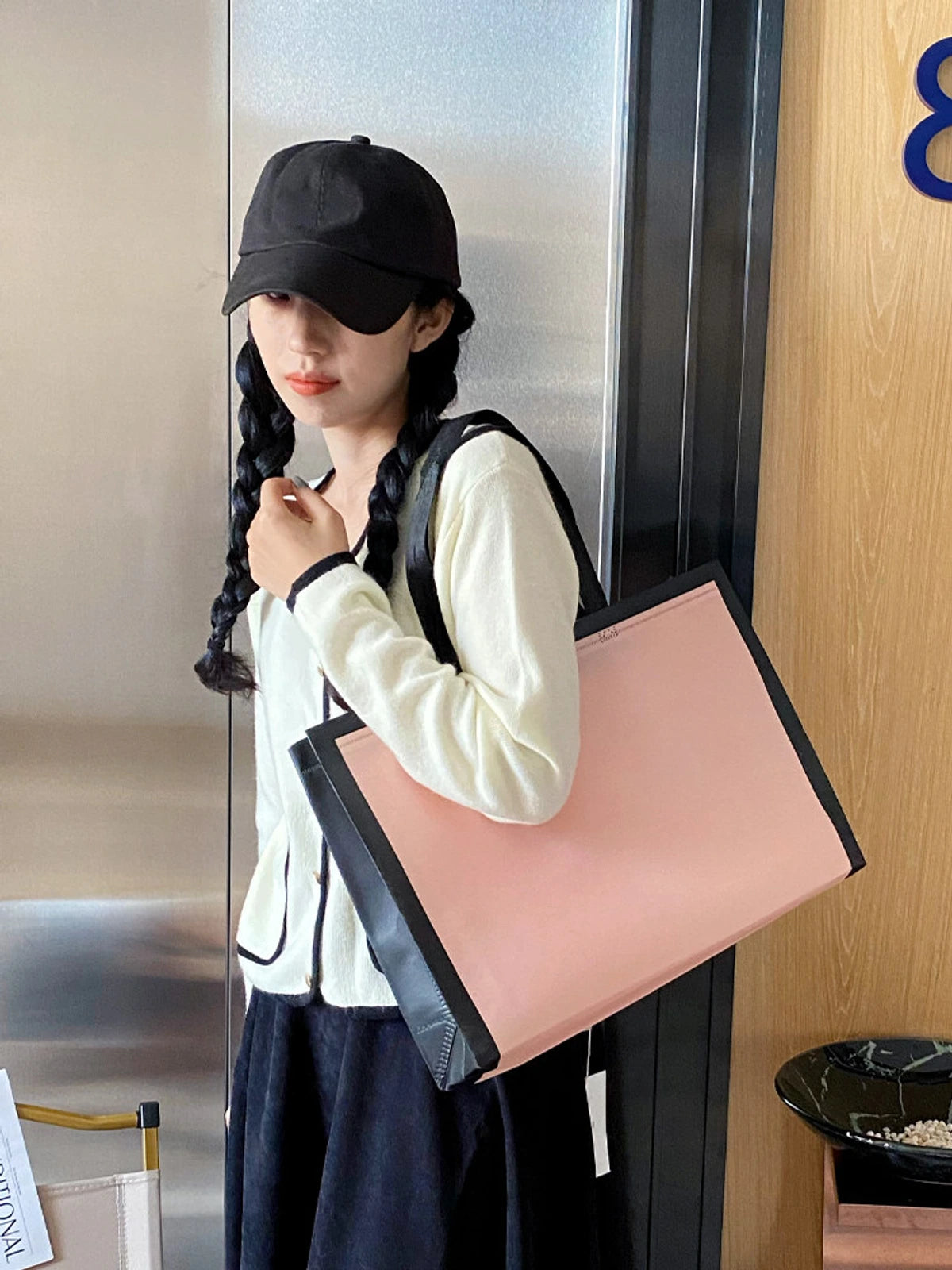 Shoulder-Carry Non-Woven Tote Bags — 3 Colors product view 4