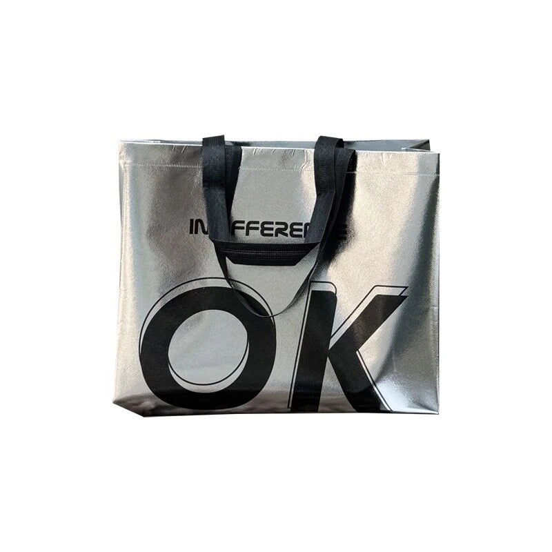 Silver Laminated Non-Woven Tote Bags product view 5