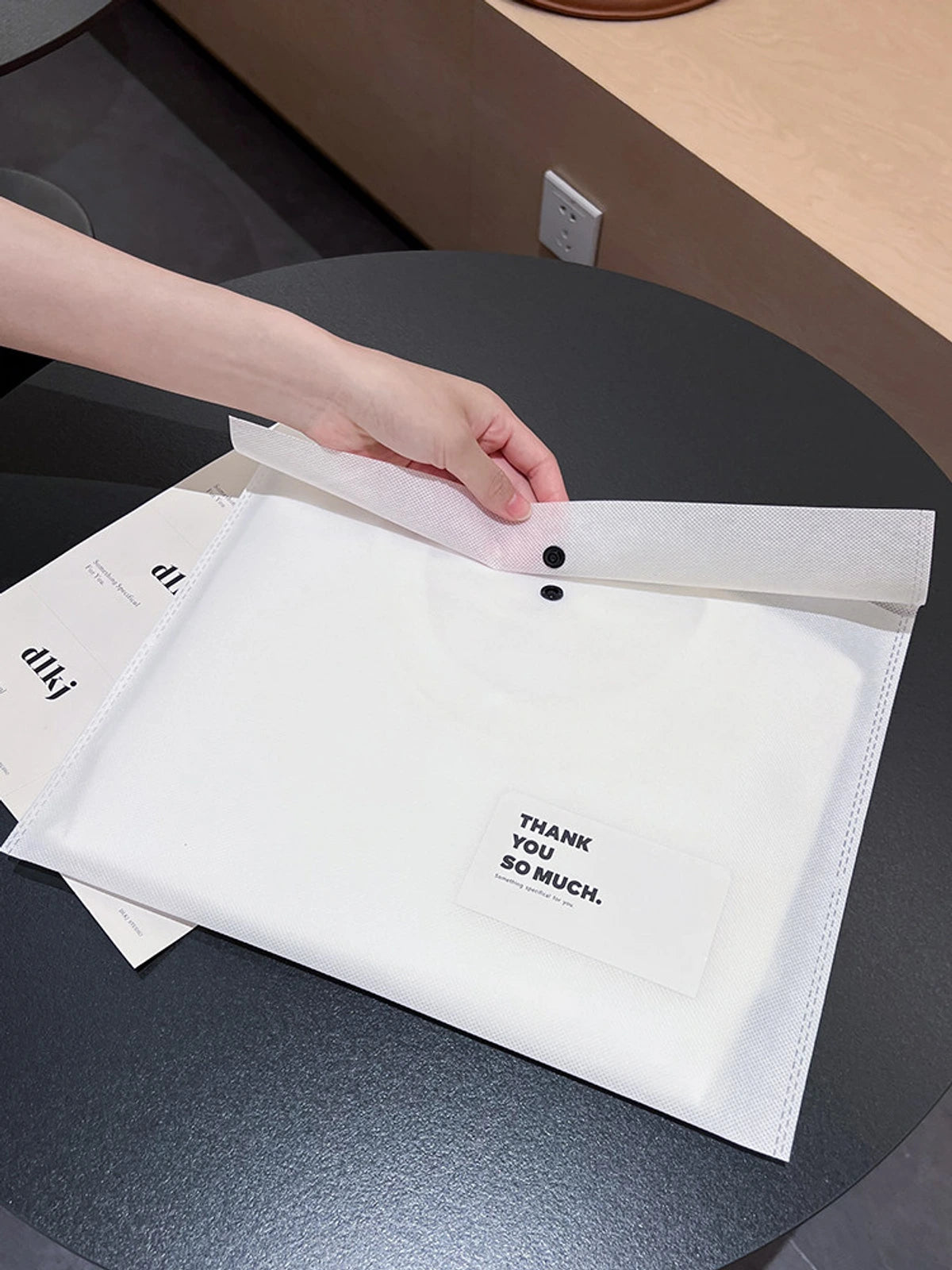 Snap-Closure Non-Woven Garment Packaging Bags — 6 Styles product view 2