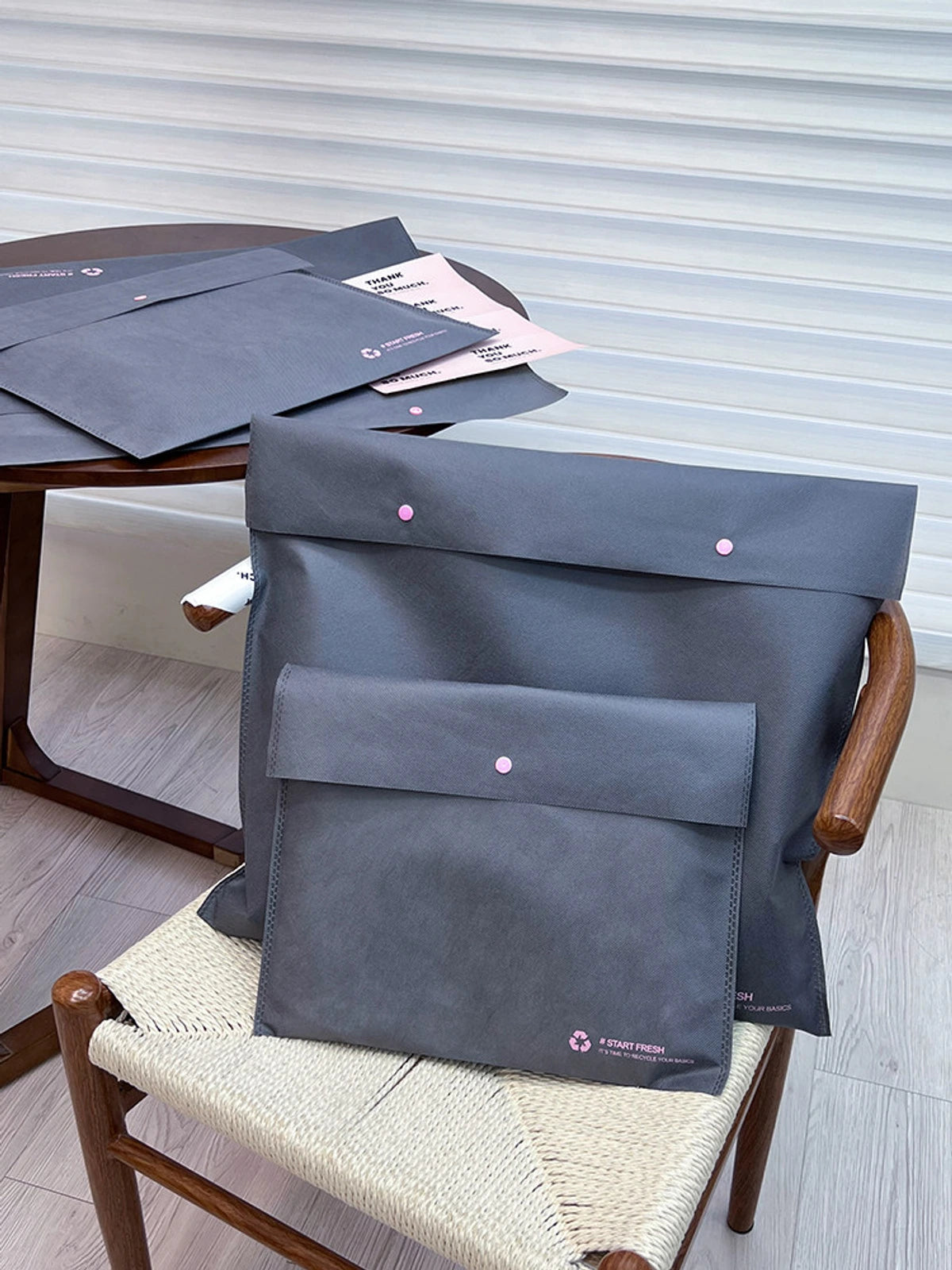Snap-Closure Non-Woven Garment Packaging Bags — 6 Styles product view 2