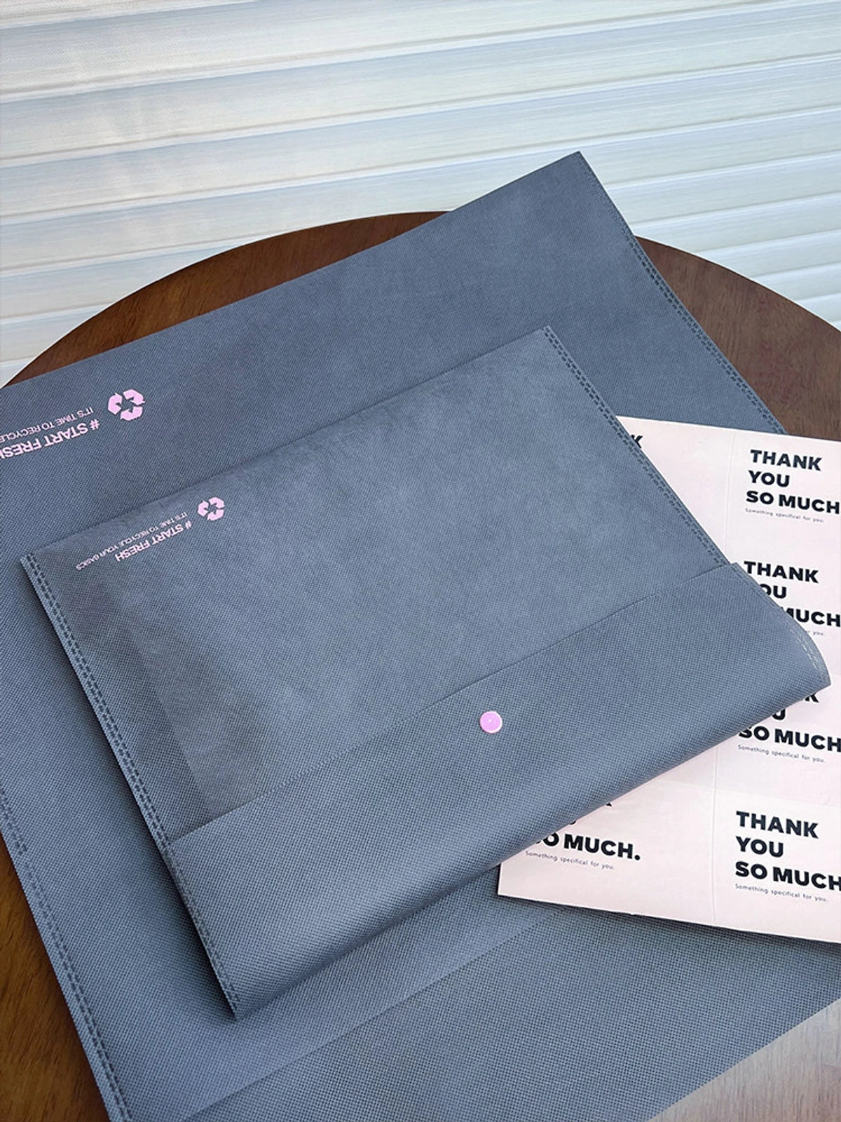 Snap-Closure Non-Woven Garment Packaging Bags — 6 Styles product view 3