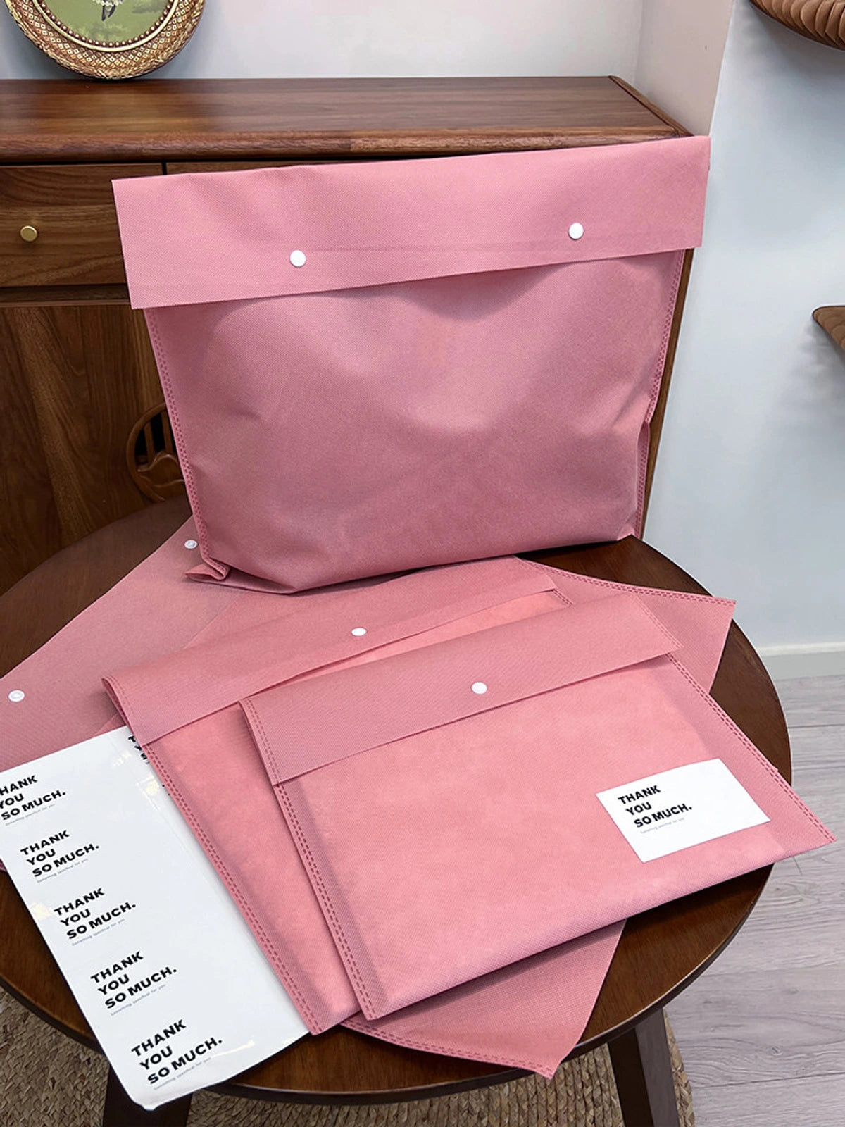 Snap-Closure Non-Woven Garment Packaging Bags — 6 Styles product view 5