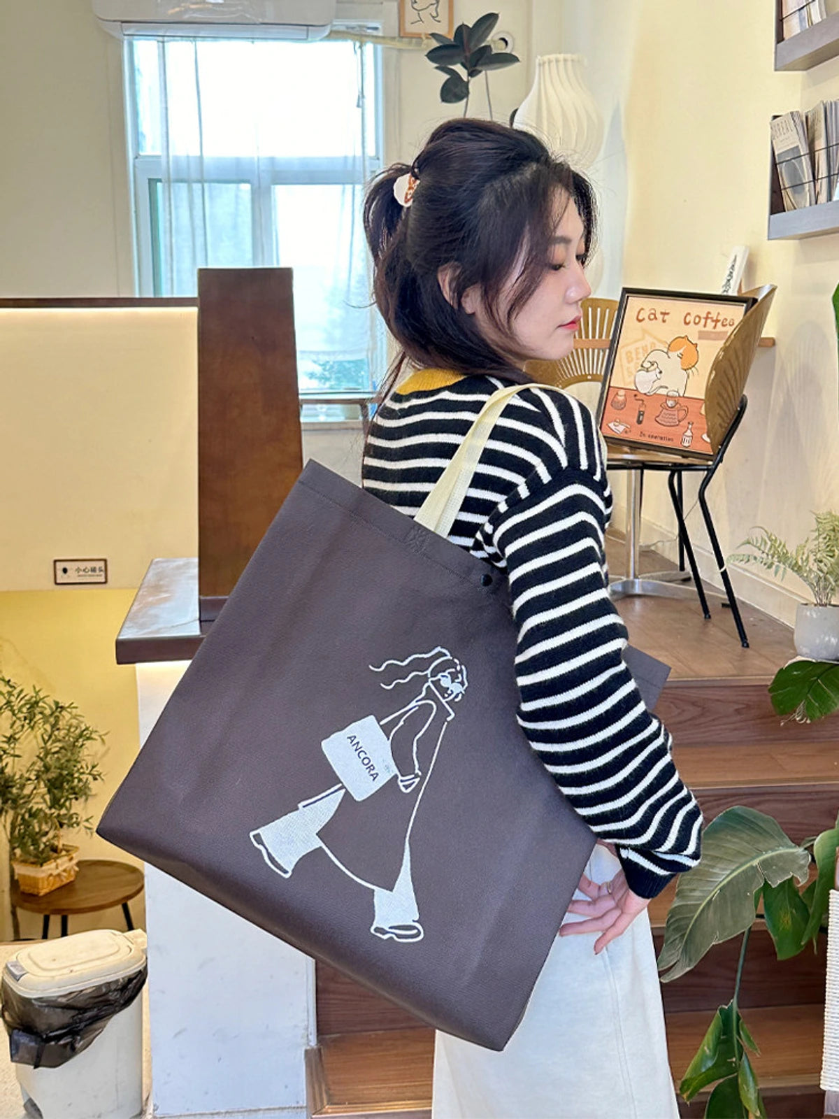 Snap-Closure Non-Woven Tote Bags — 11 Styles product view 3