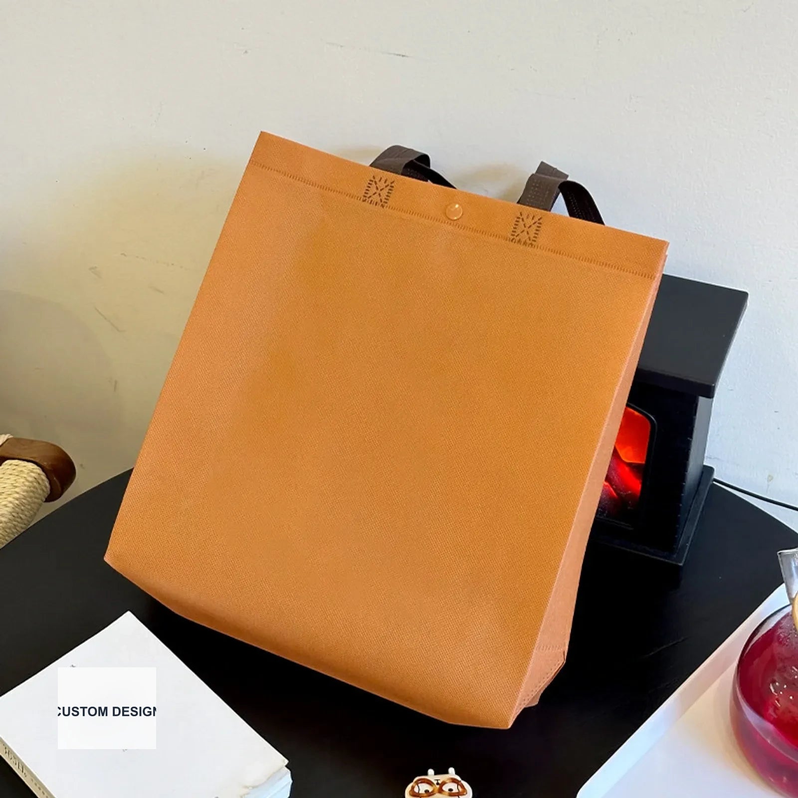 Snap-Closure Non-Woven Tote Bags — 11 Styles — CaramelPlain