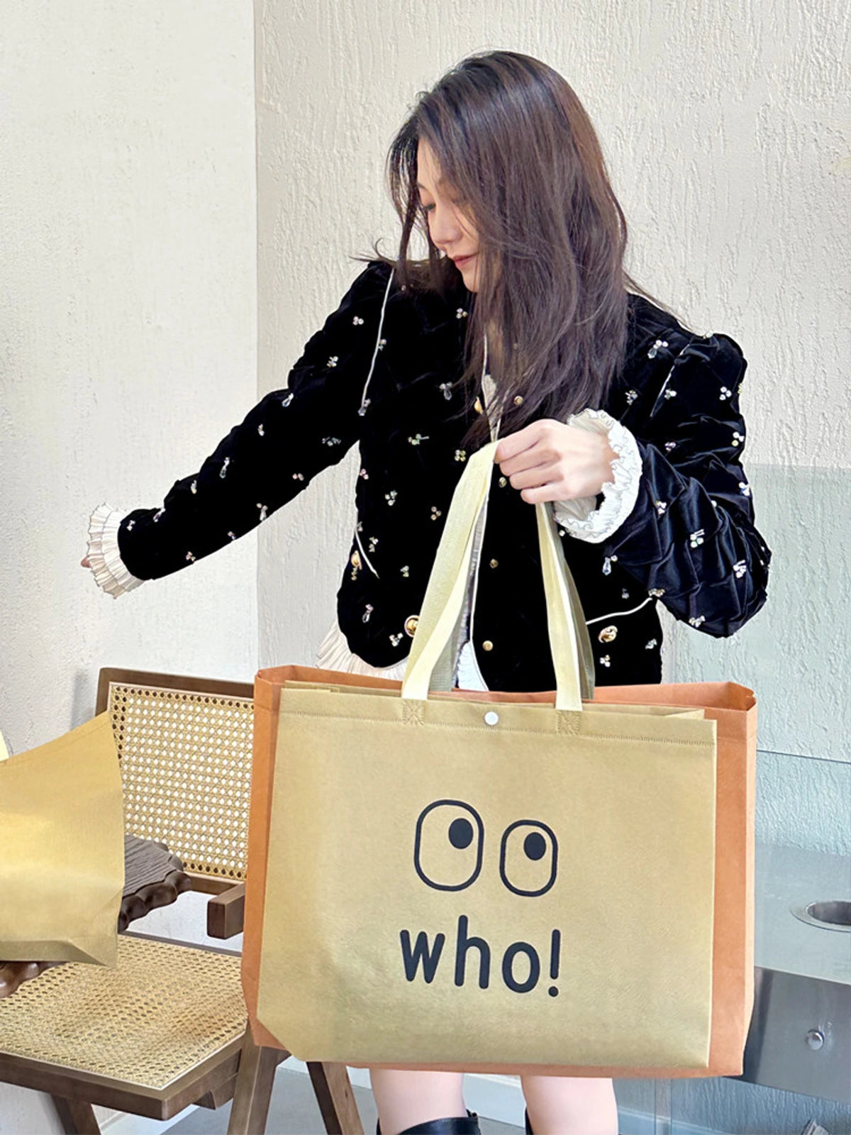 Snap-Closure Non-Woven Tote Bags — 12 Styles product view 3