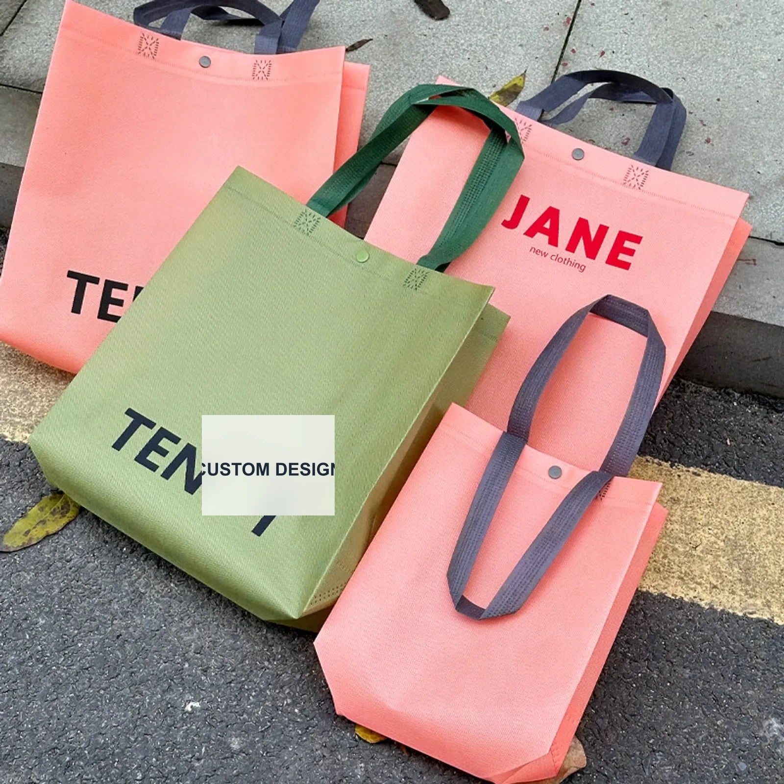 Snap-Closure Non-Woven Tote Bags — 3 Styles product view 5