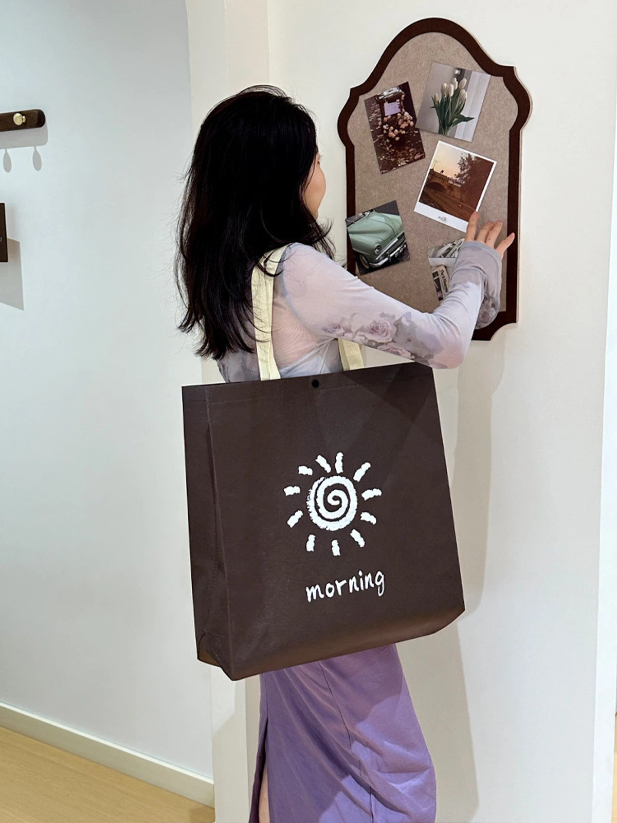 Snap-Closure Non-Woven Tote Bags — 4 Styles product view 2