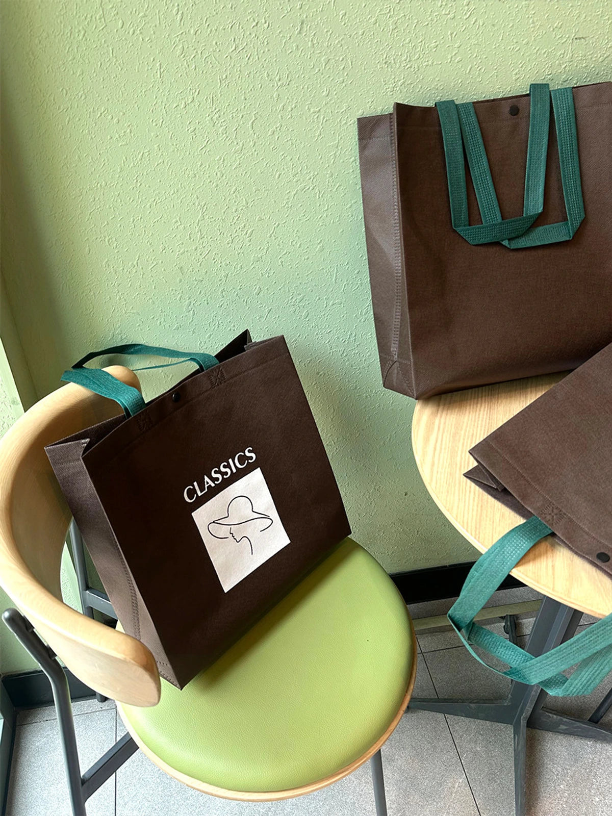 Snap-Closure Non-Woven Tote Bags — 6 Styles product view 4