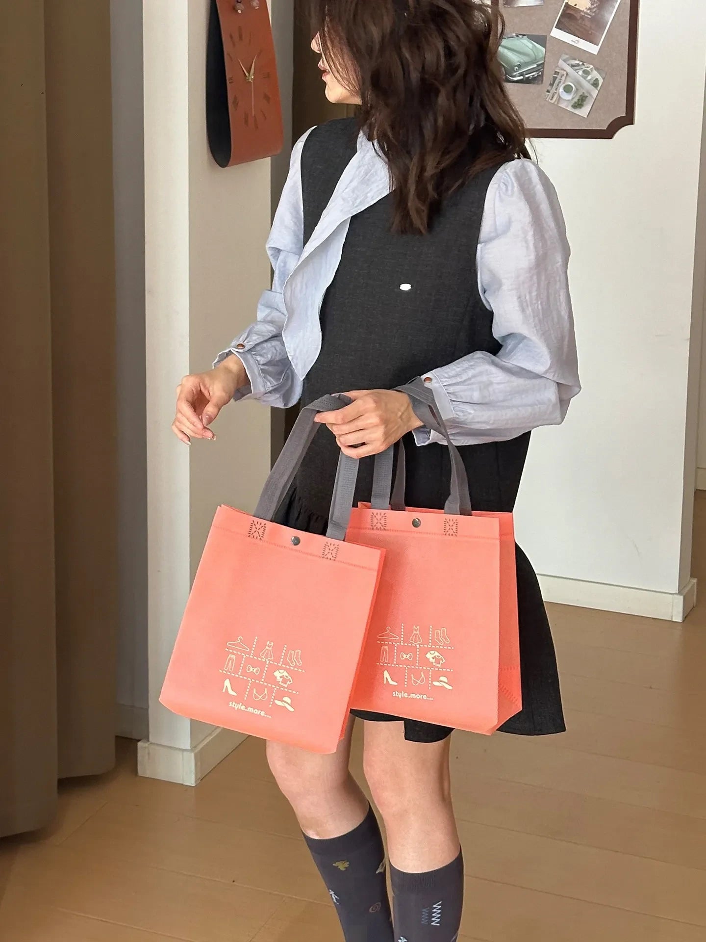 Snap-Closure Non-Woven Tote Bags — 6 Styles product view 4