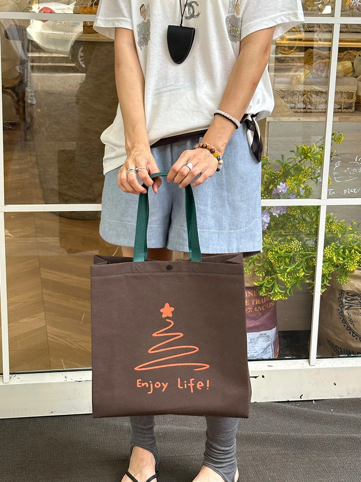 Snap-Closure Non-Woven Tote Bags — 7 Styles product view 1