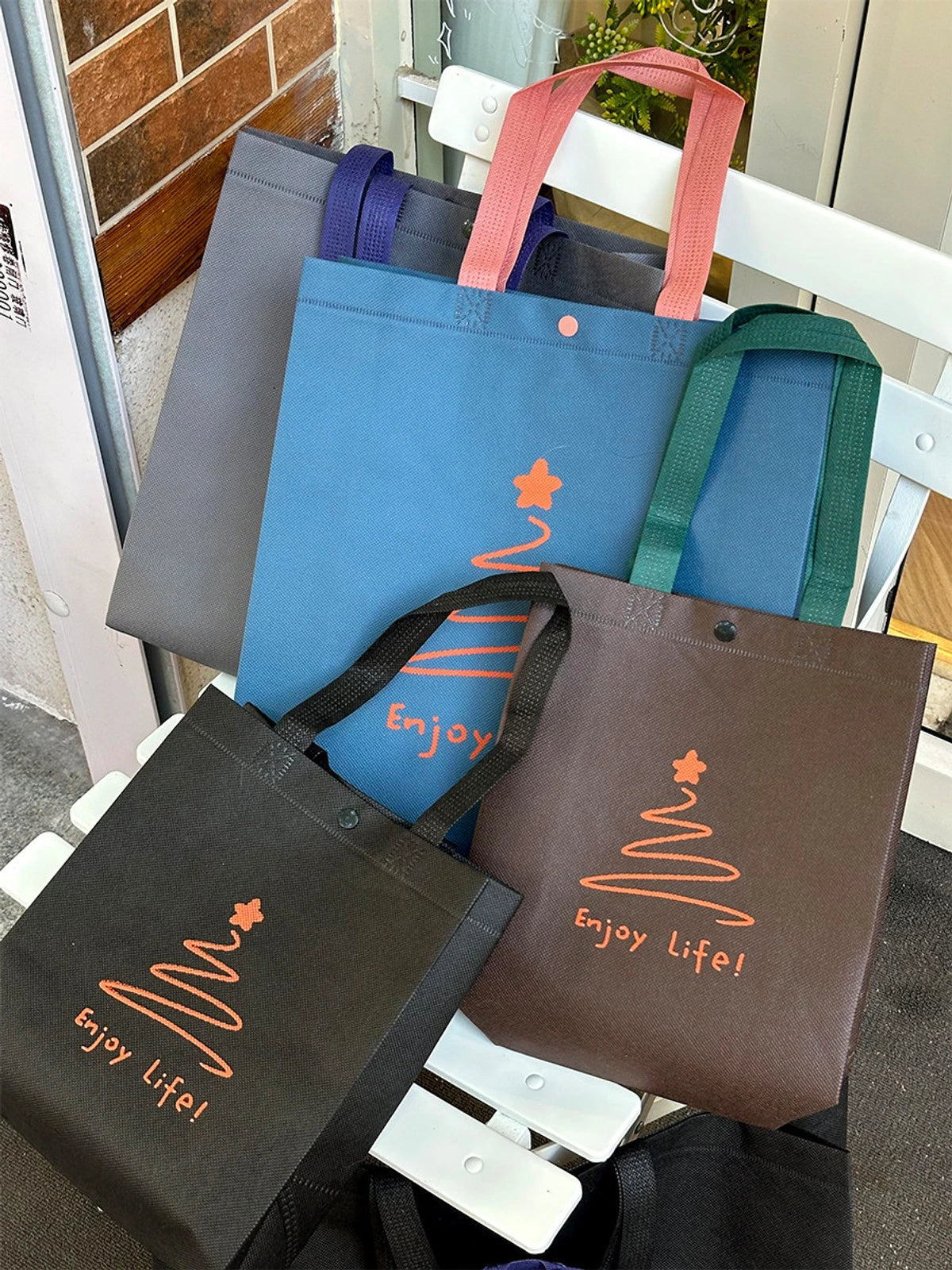 Snap-Closure Non-Woven Tote Bags — 7 Styles product view 2