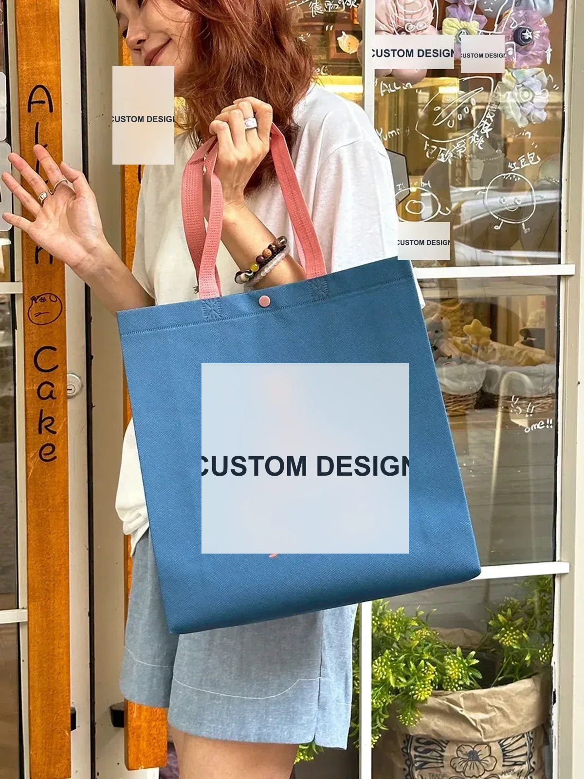 Snap-Closure Non-Woven Tote Bags — 7 Styles product view 4