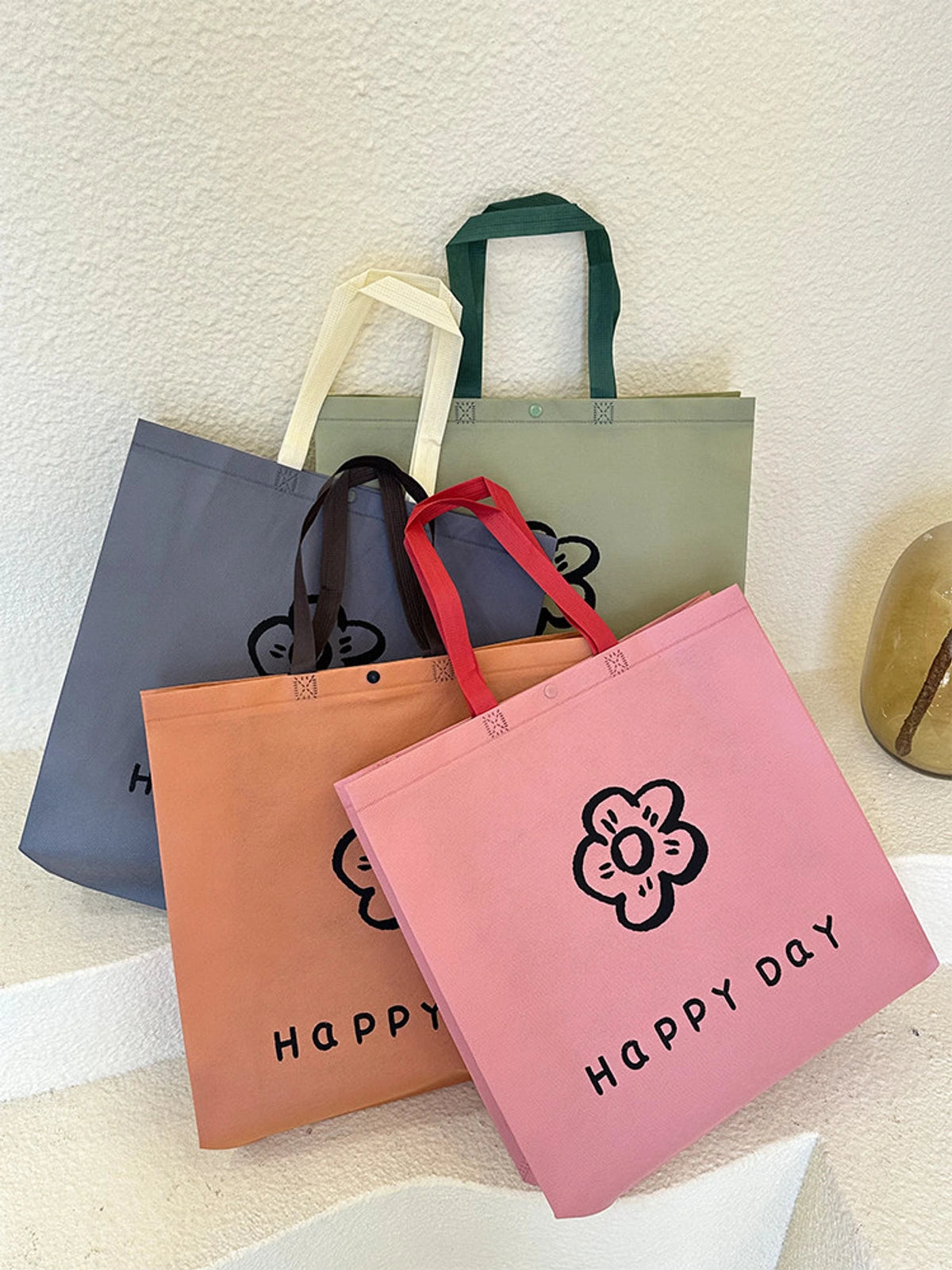 Snap-Closure Non-Woven Tote Bags — 8 Styles product view 3