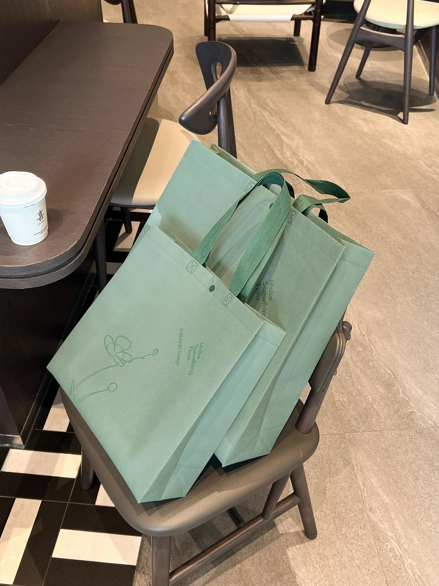 Snap-Closure Purple Non-Woven Tote Bags — 5 Styles product view 4