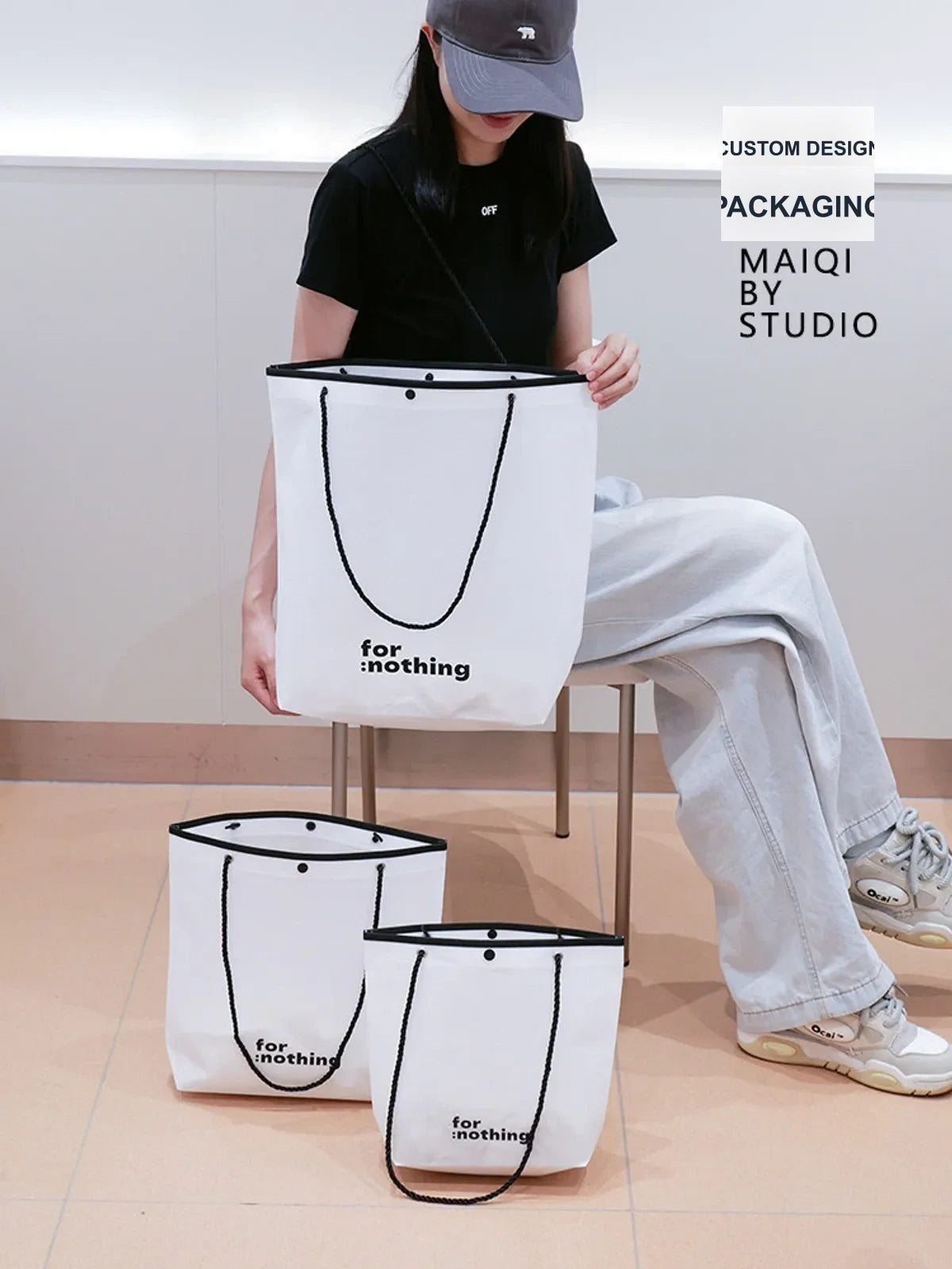 Stitched Non-Woven Garment Packaging Bags — 6 Styles product view 1