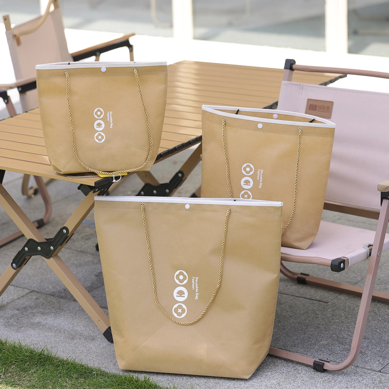 Stitched Non-Woven Garment Packaging Bags — 6 Styles — Stitched — Khaki