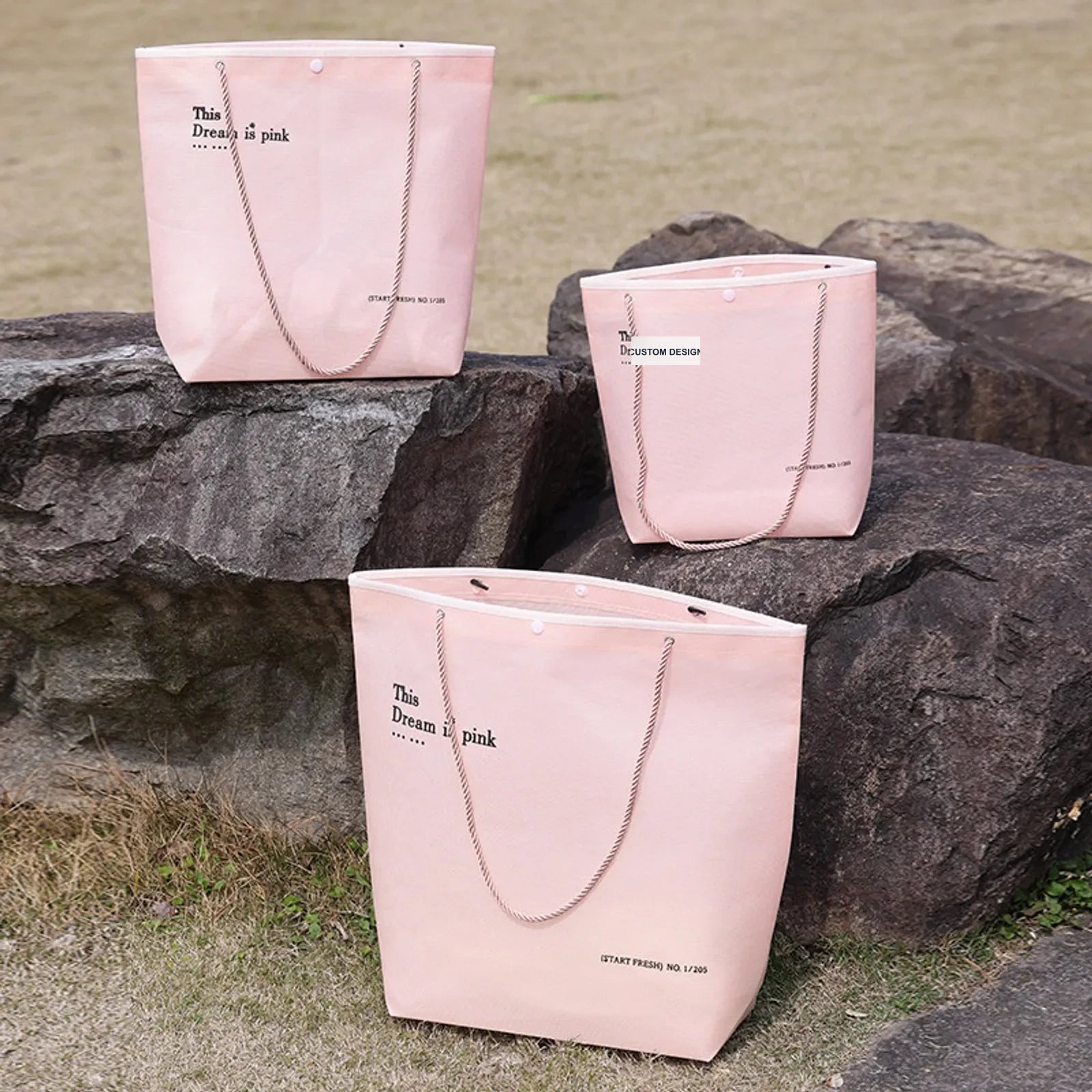 Stitched Non-Woven Garment Packaging Bags — 6 Styles — Stitched — Pink