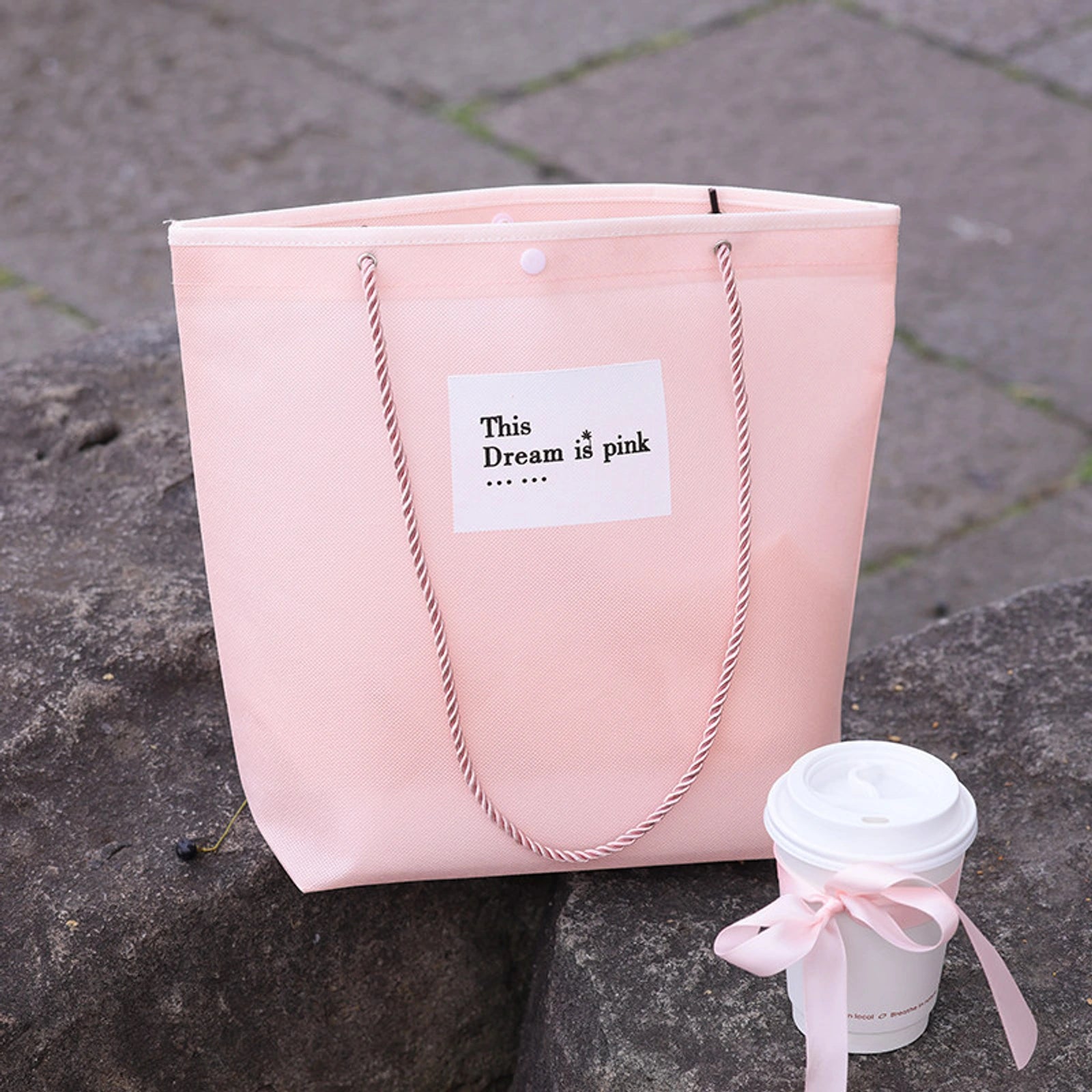 Stitched Non-Woven Garment Packaging Bags — 6 Styles — Stitched — PinkWhite Block