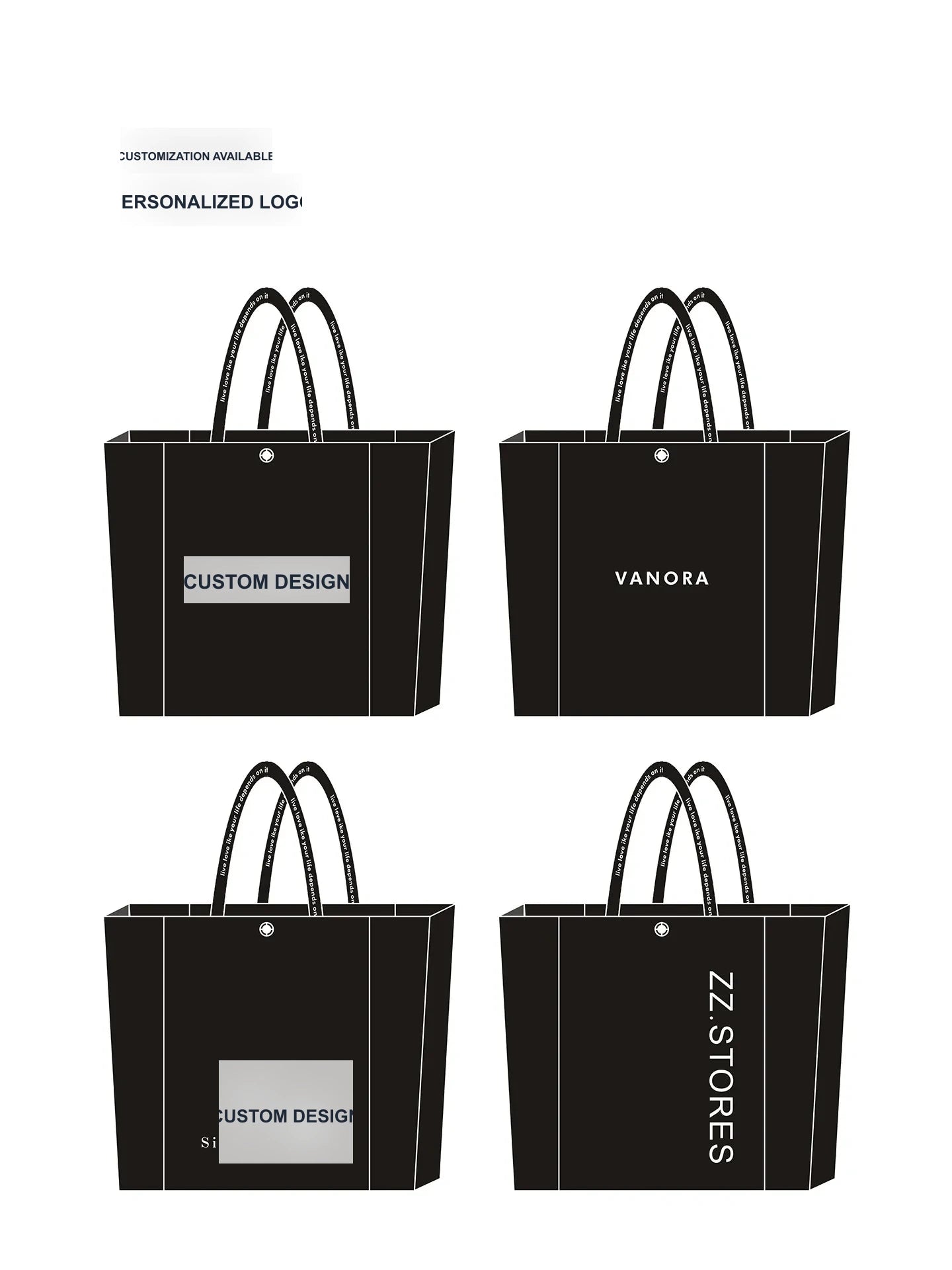 Stitched Non-Woven Tote Bags — 2 Styles product view 4