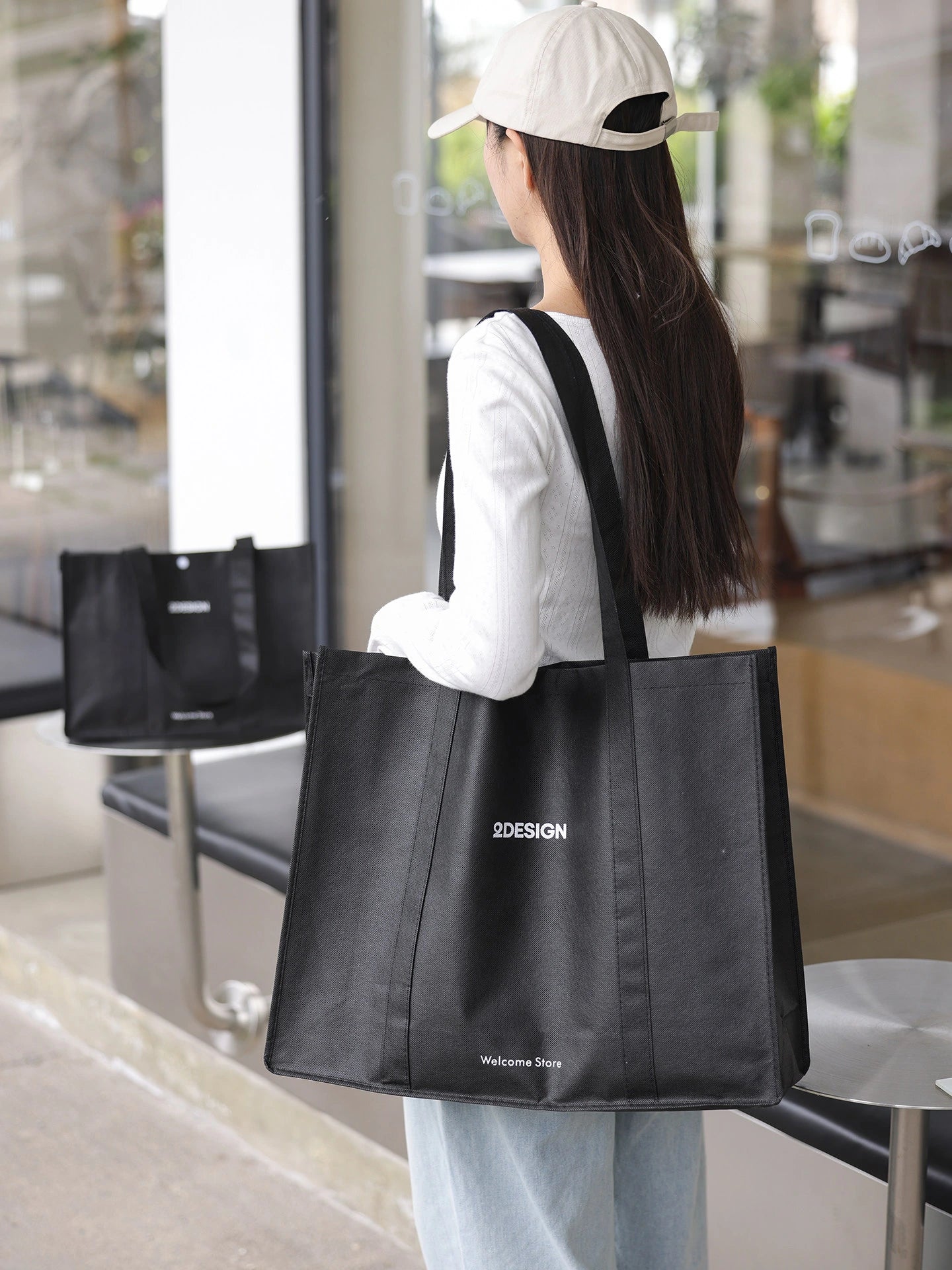 Stitched Non-Woven Tote Bags — 6 Styles product view 1