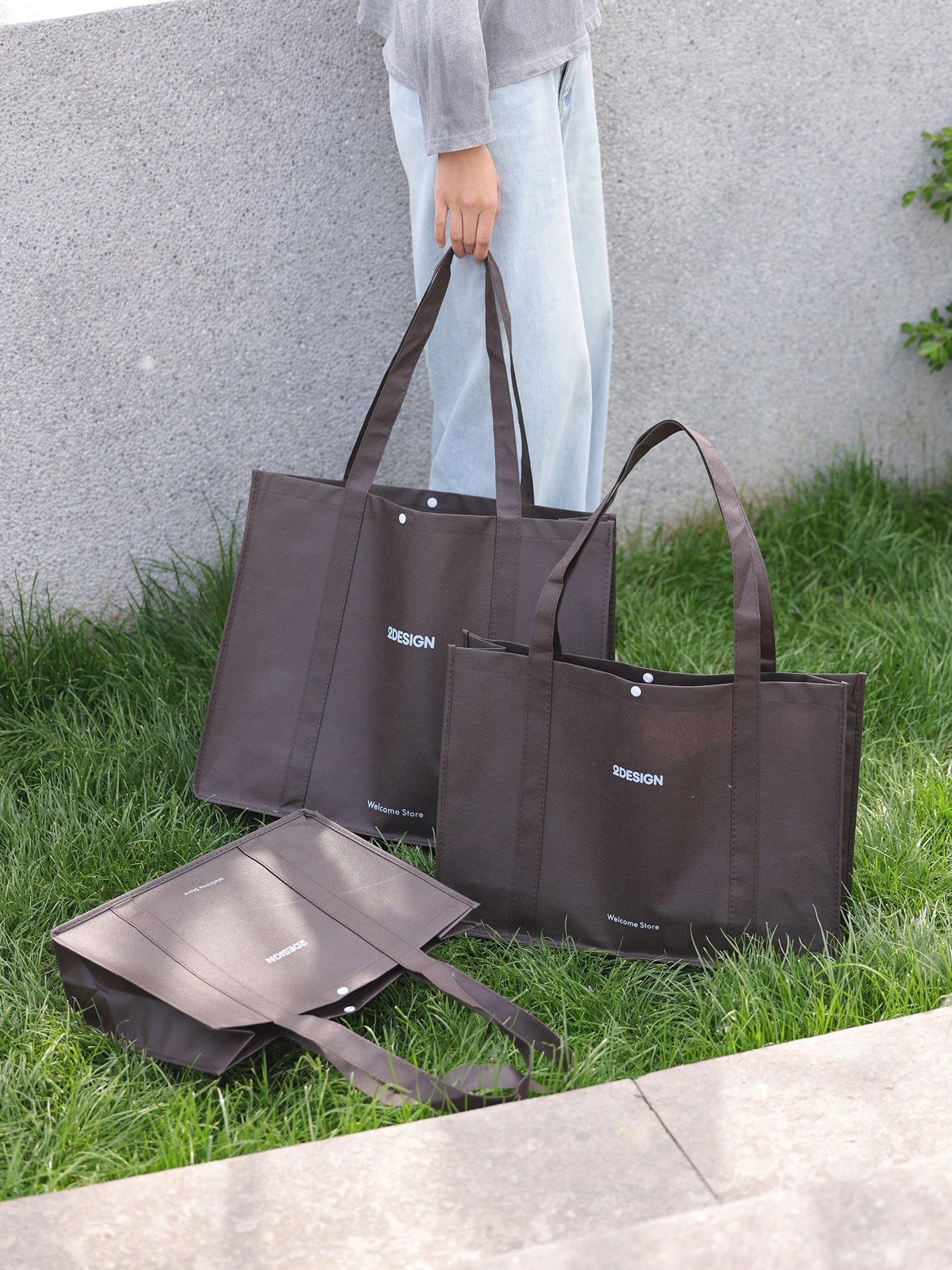Stitched Non-Woven Tote Bags — 6 Styles product view 1