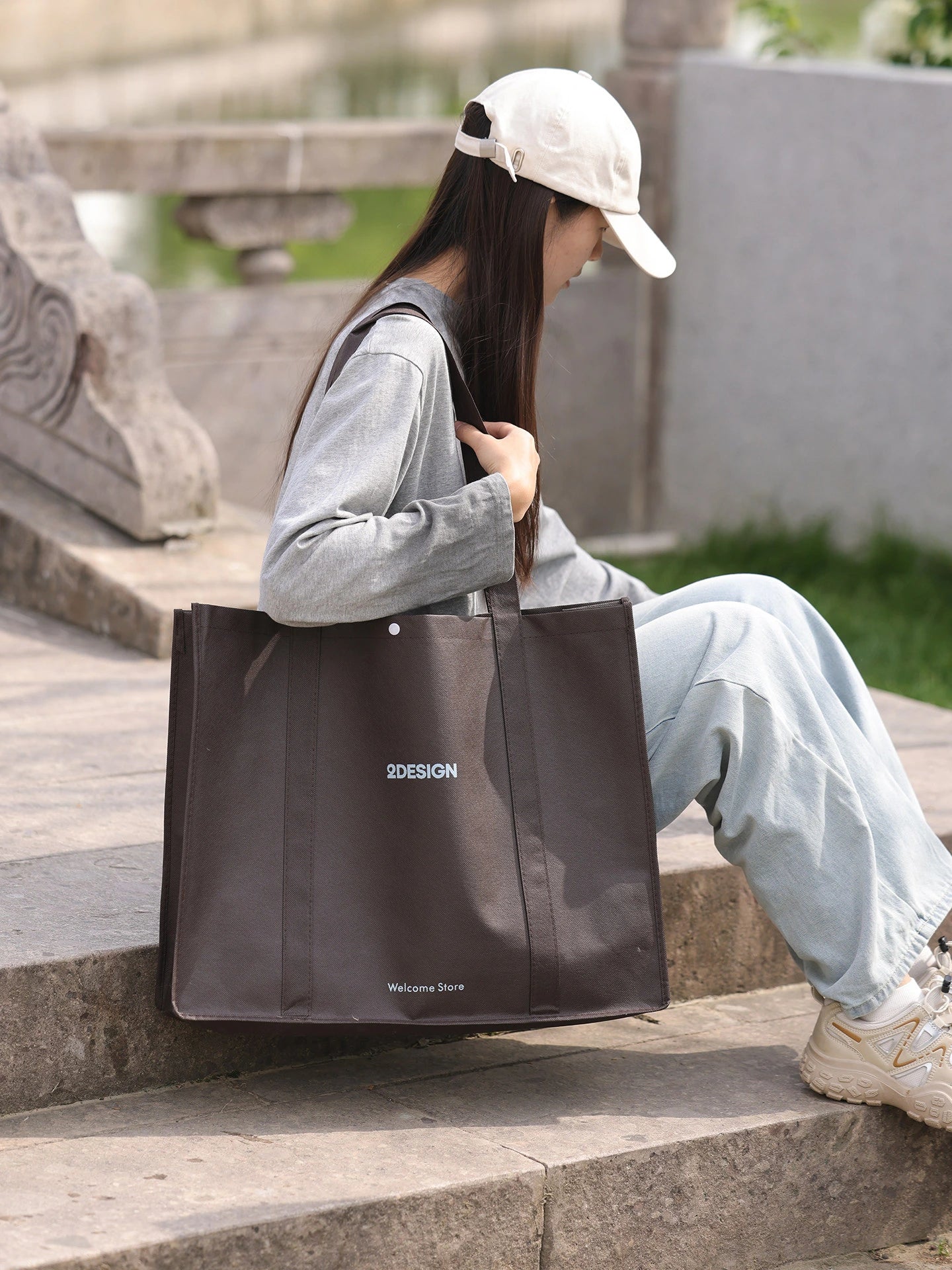 Stitched Non-Woven Tote Bags — 6 Styles product view 2