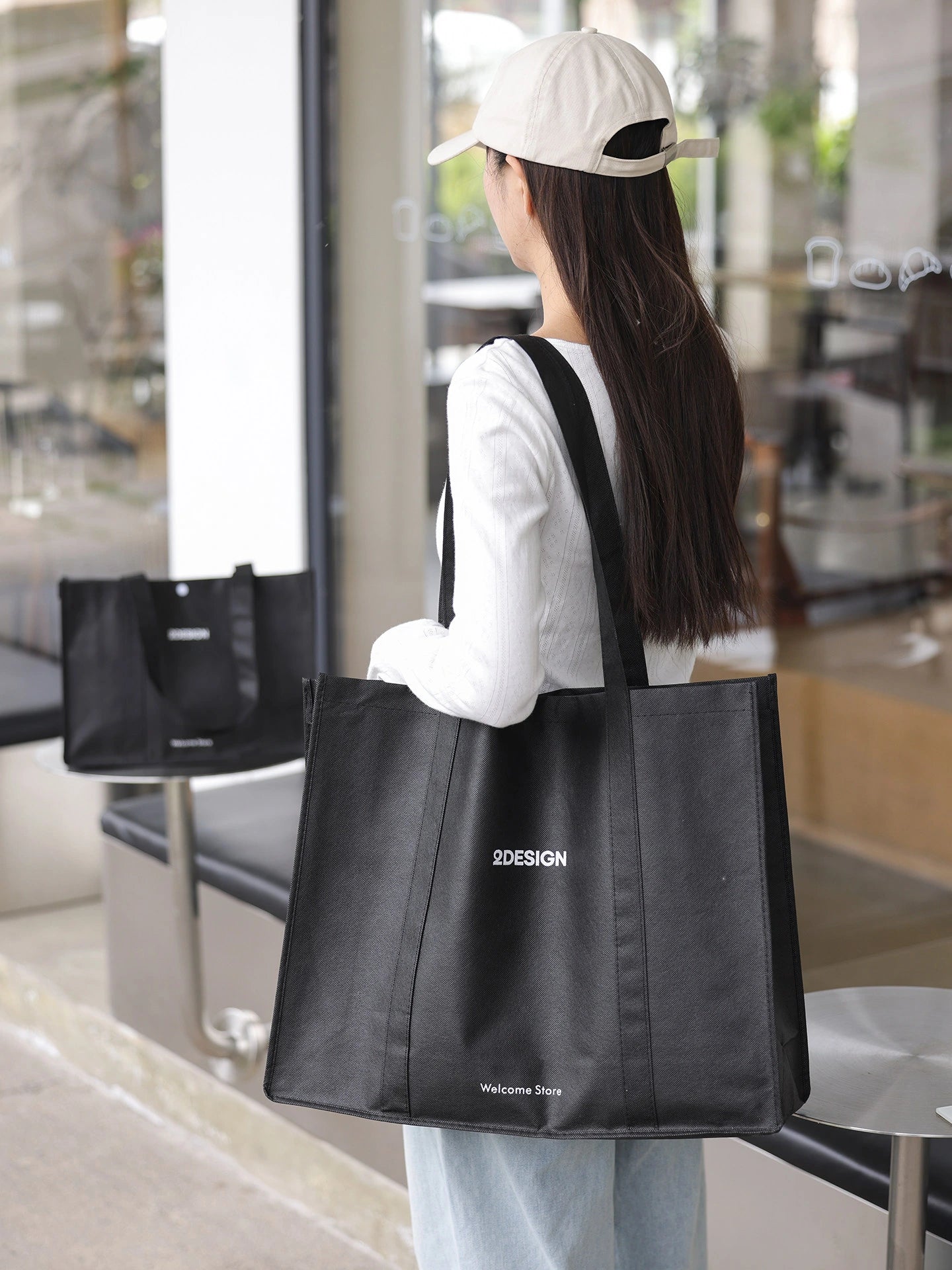 Stitched Non-Woven Tote Bags — 6 Styles product view 3