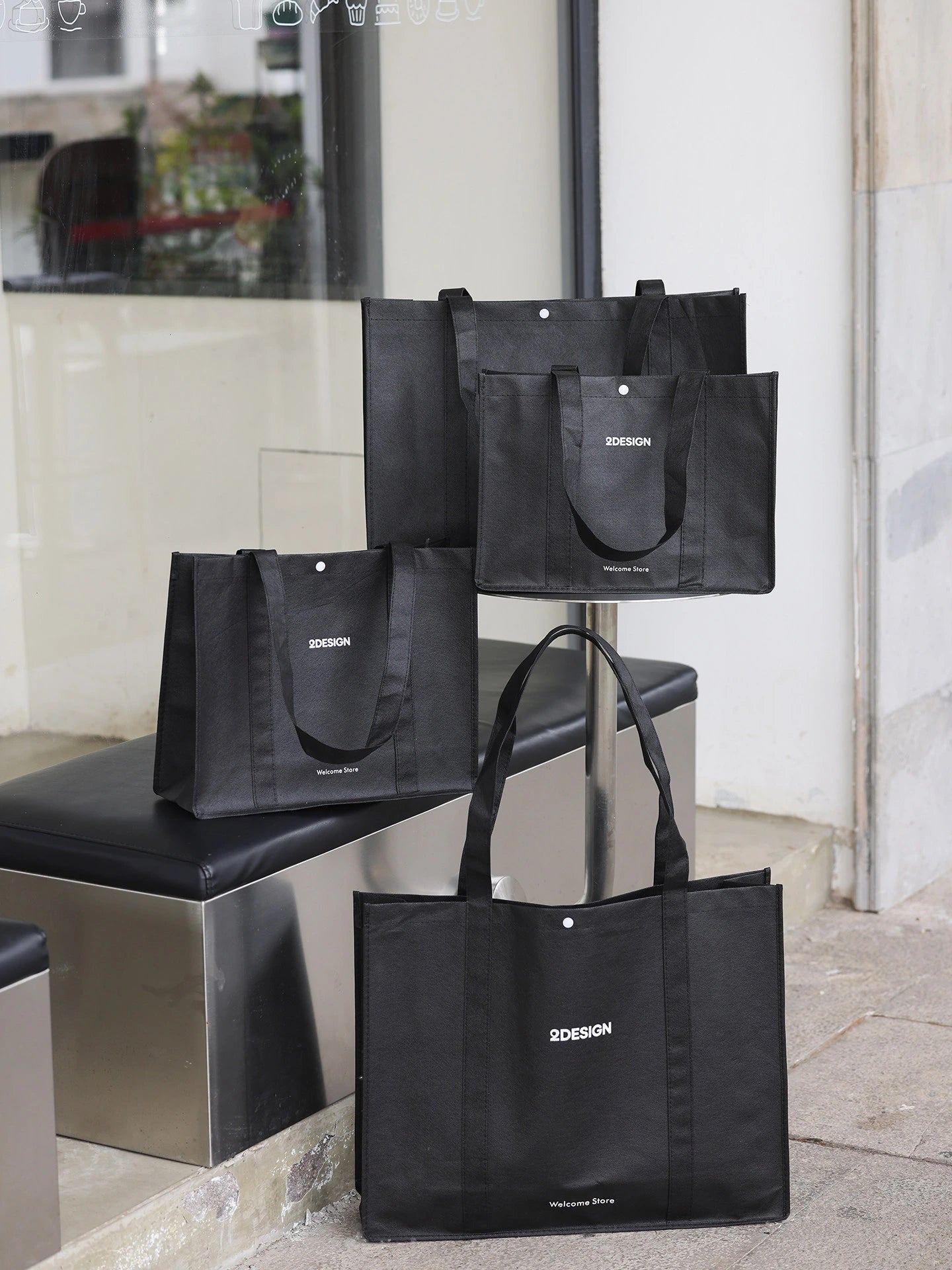 Stitched Non-Woven Tote Bags — 6 Styles product view 5