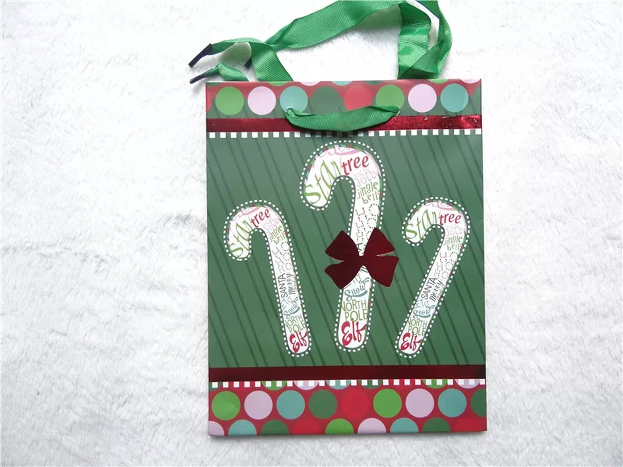 Structured Christmas Gift Bags with Carry Handles – product view