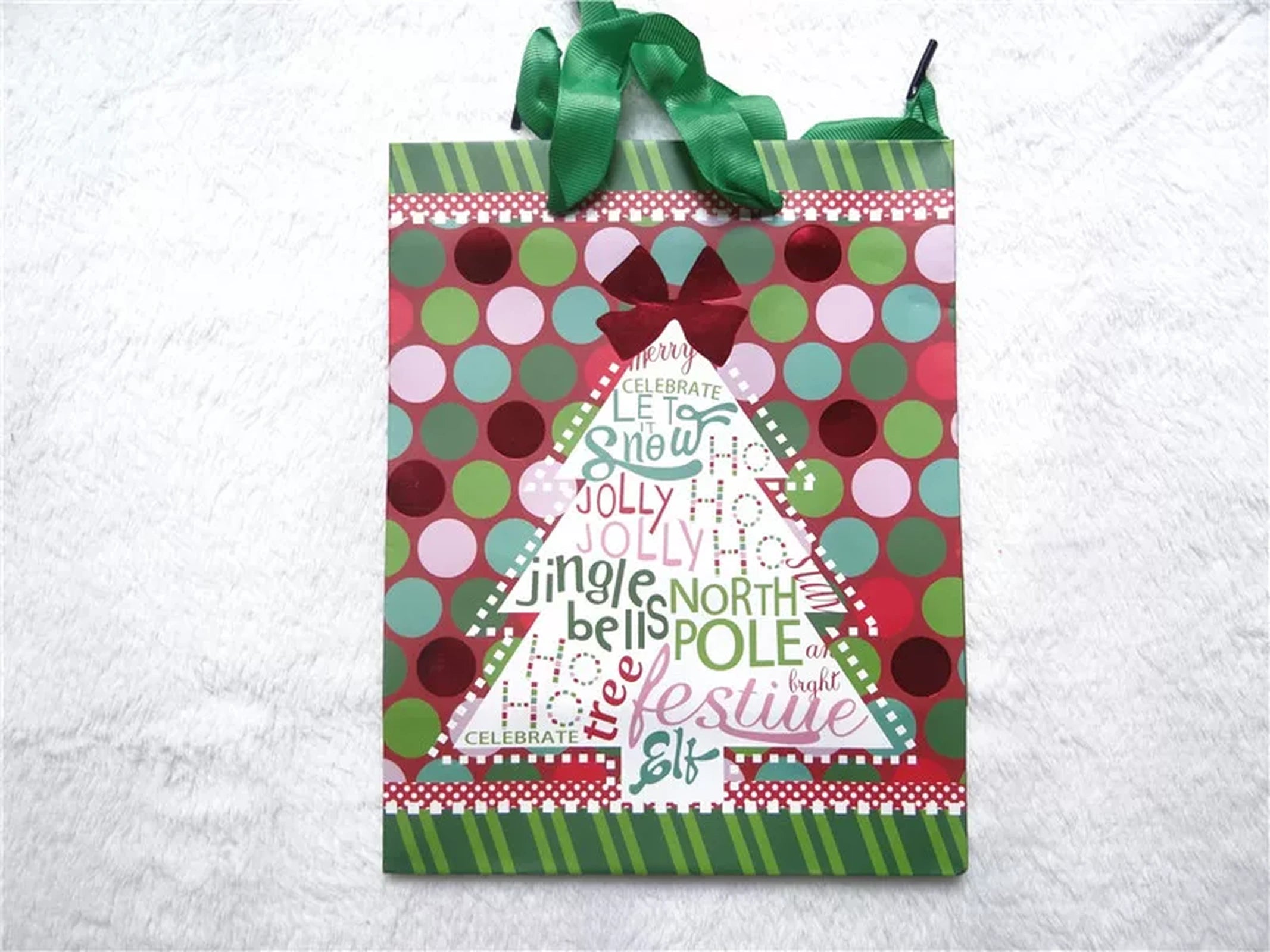 Structured Christmas Gift Bags with Carry Handles – product view