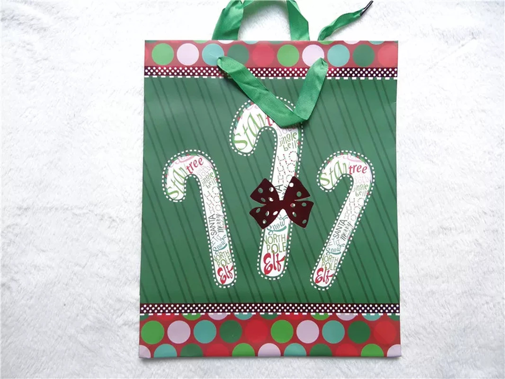 Structured Christmas Gift Bags with Carry Handles – product view