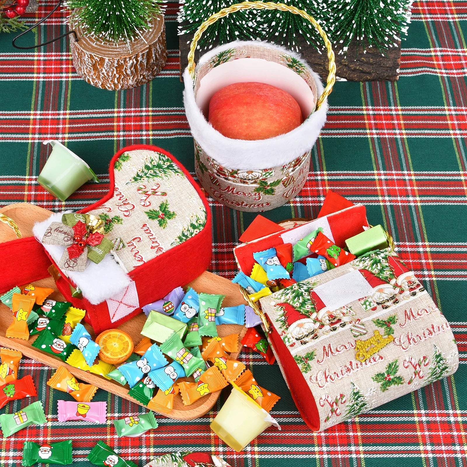 Structured Christmas Gift Containers with Rope Handles – product view 03