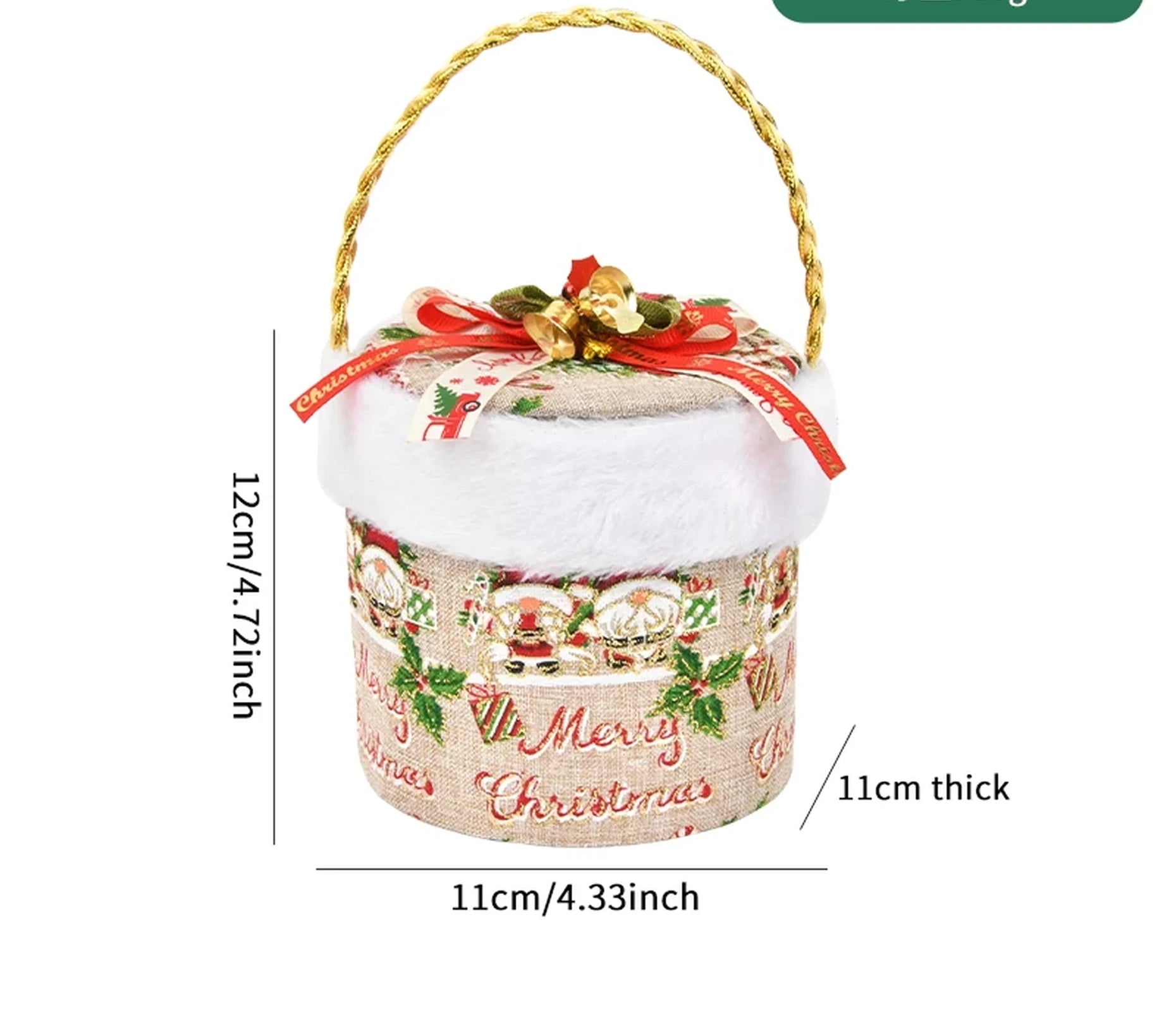 Structured Christmas Gift Containers with Rope Handles – selected option 3384433