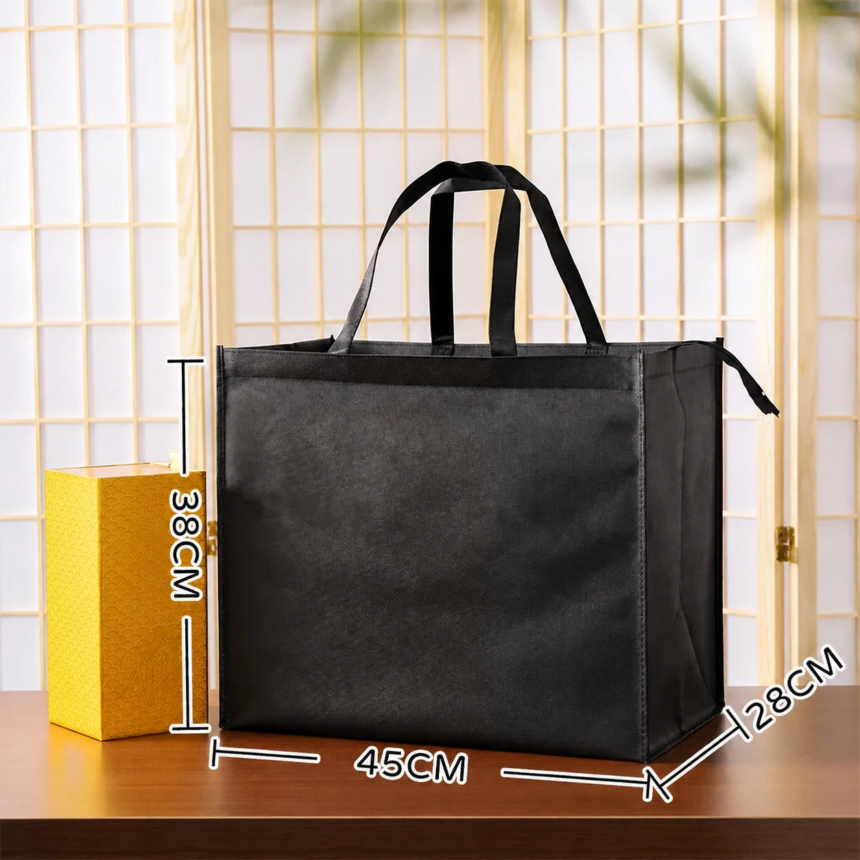 Premium Zippered Wine, Tea & Gift Carrier – 3/5/10 Pack – Black – 1 Case / 10 Pieces