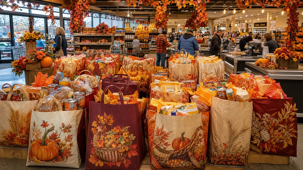 thanksgiving supermarket retail chain bags