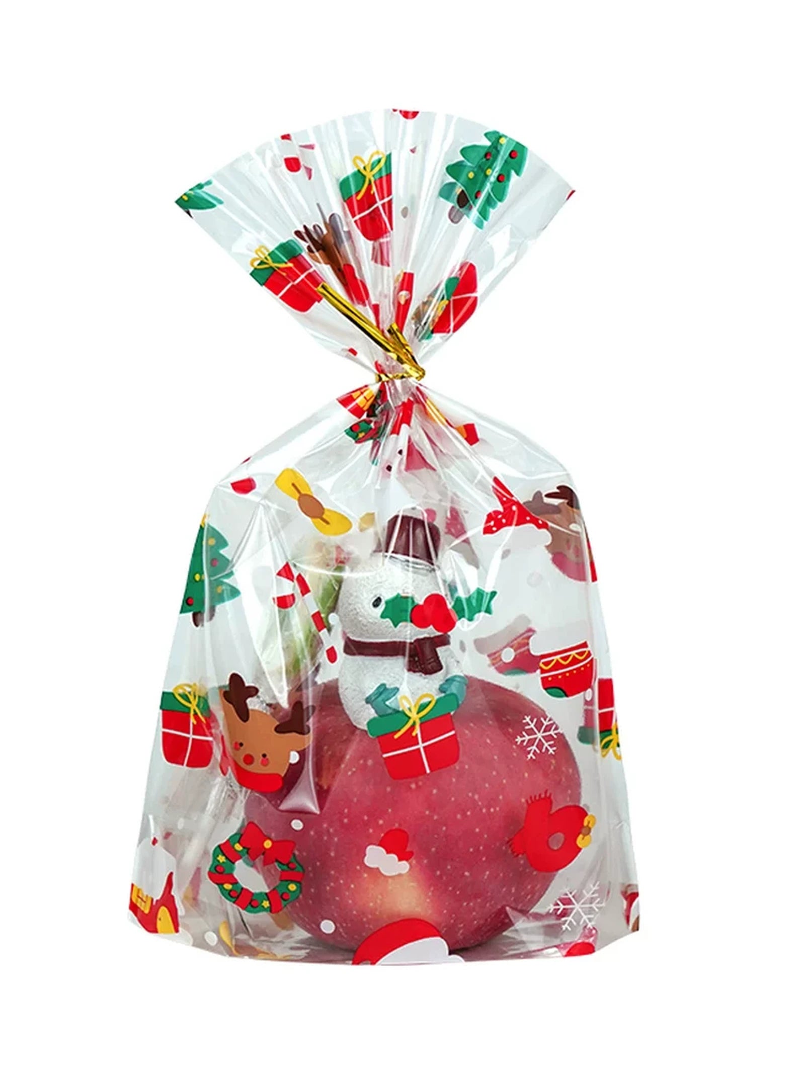 Transparent BOPP Christmas Treat Bags with Tie Closure – product view 05