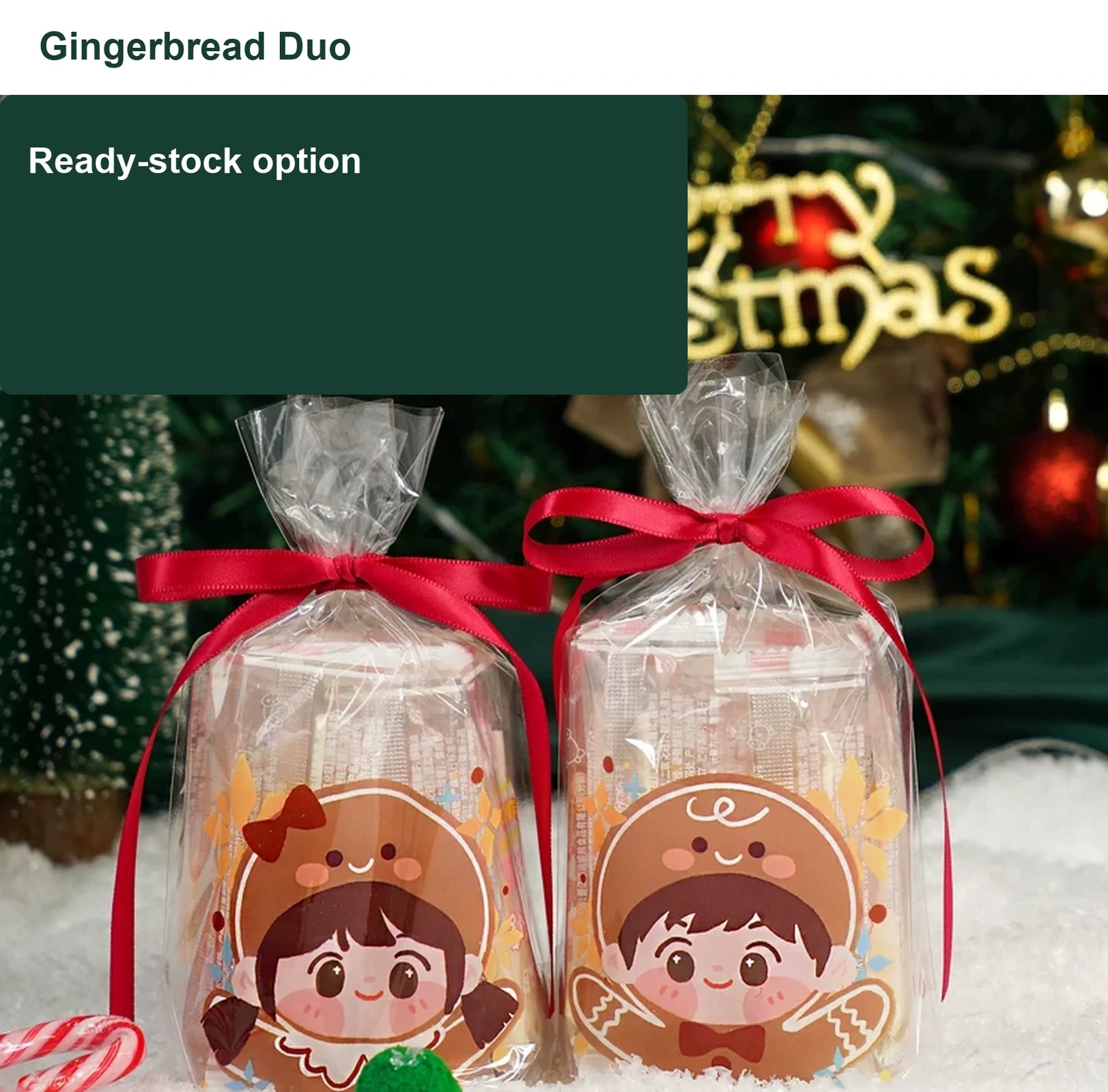 Transparent OPP Christmas Gift Bags with Tie Closure – option 713728734