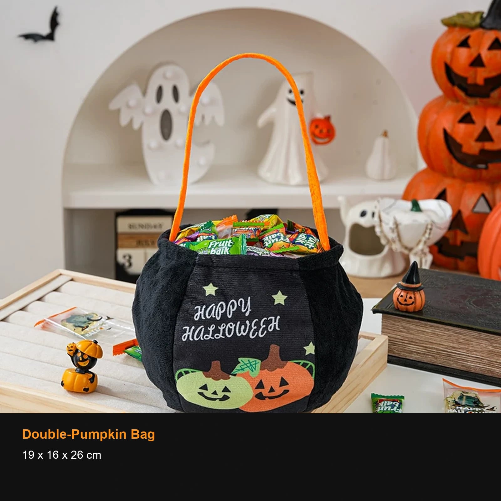 Plush Halloween Treat Bags and Candy Containers - 26499447029