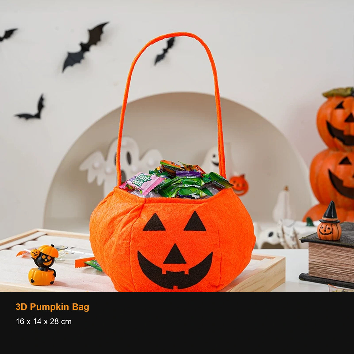 Plush Halloween Treat Bags and Candy Containers - 26499686544