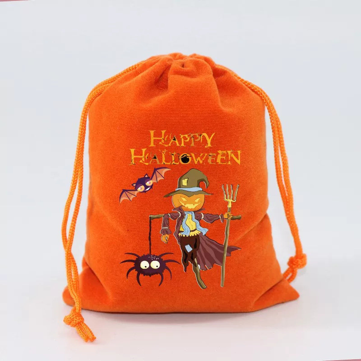 Velvet Drawstring Halloween Treat Pouches