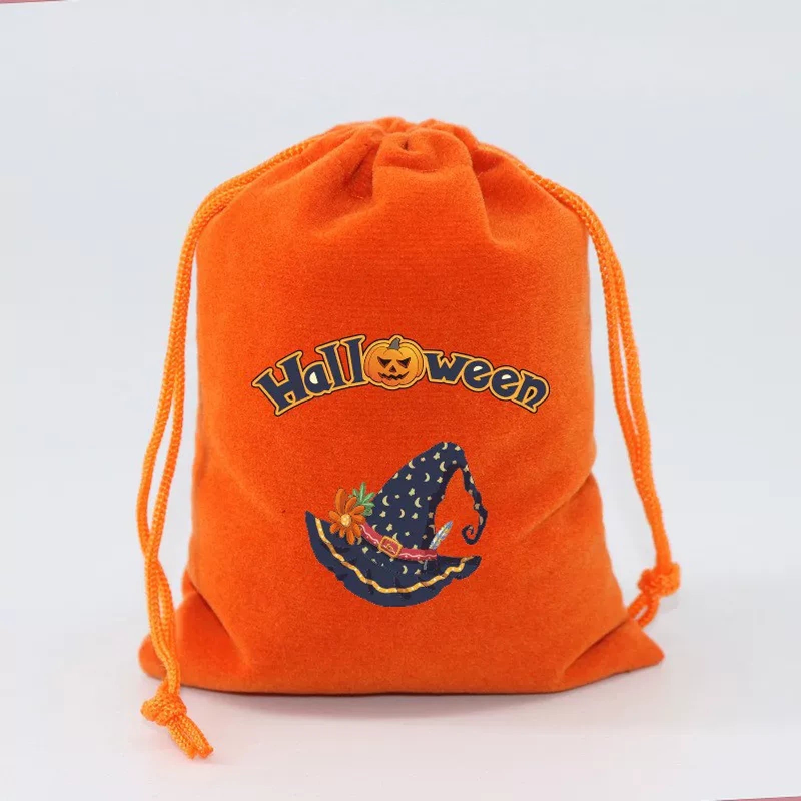 Velvet Drawstring Halloween Treat Pouches