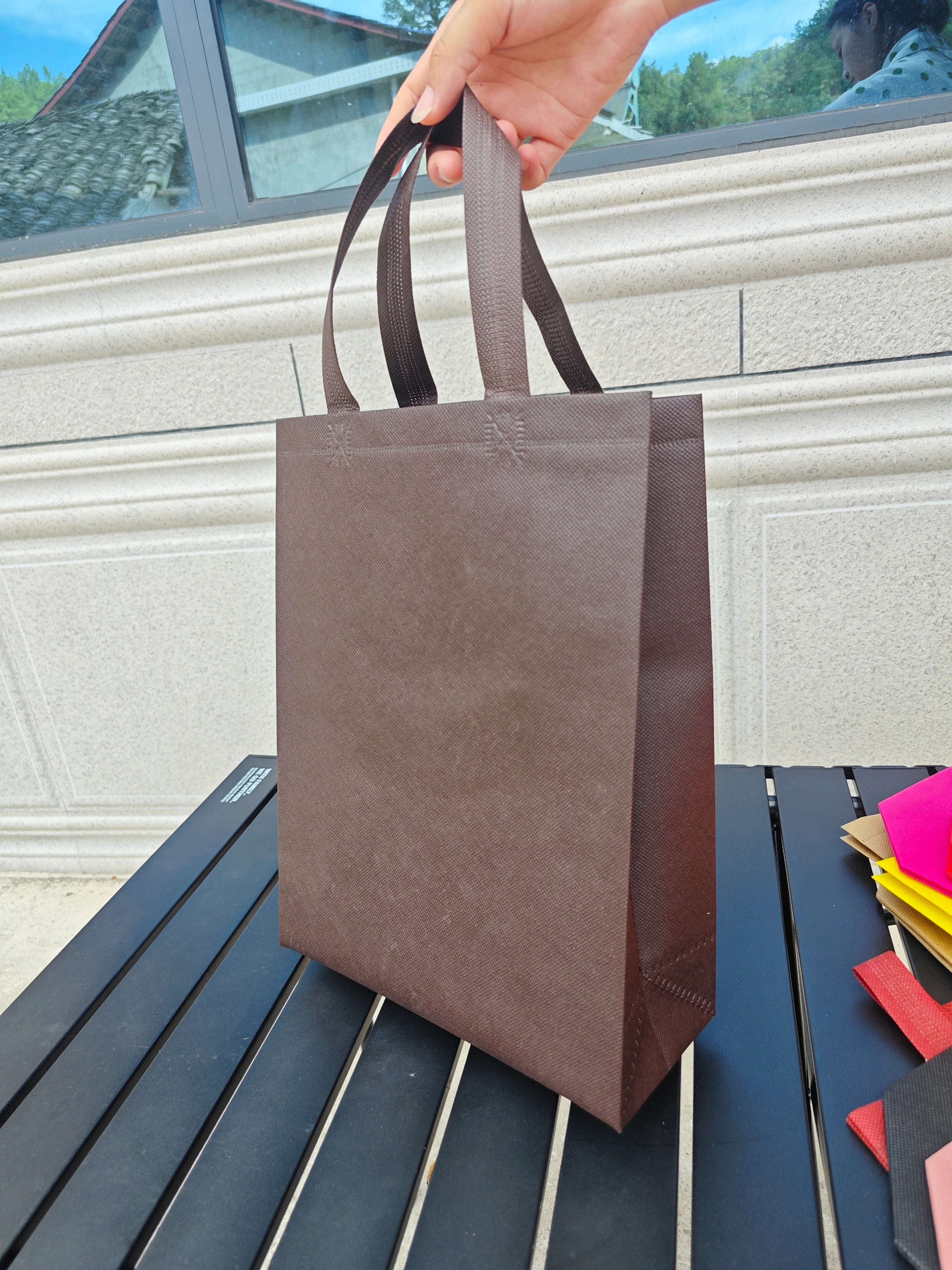 Vertical Non-Woven Tote Bags — 30 Colors product view 3