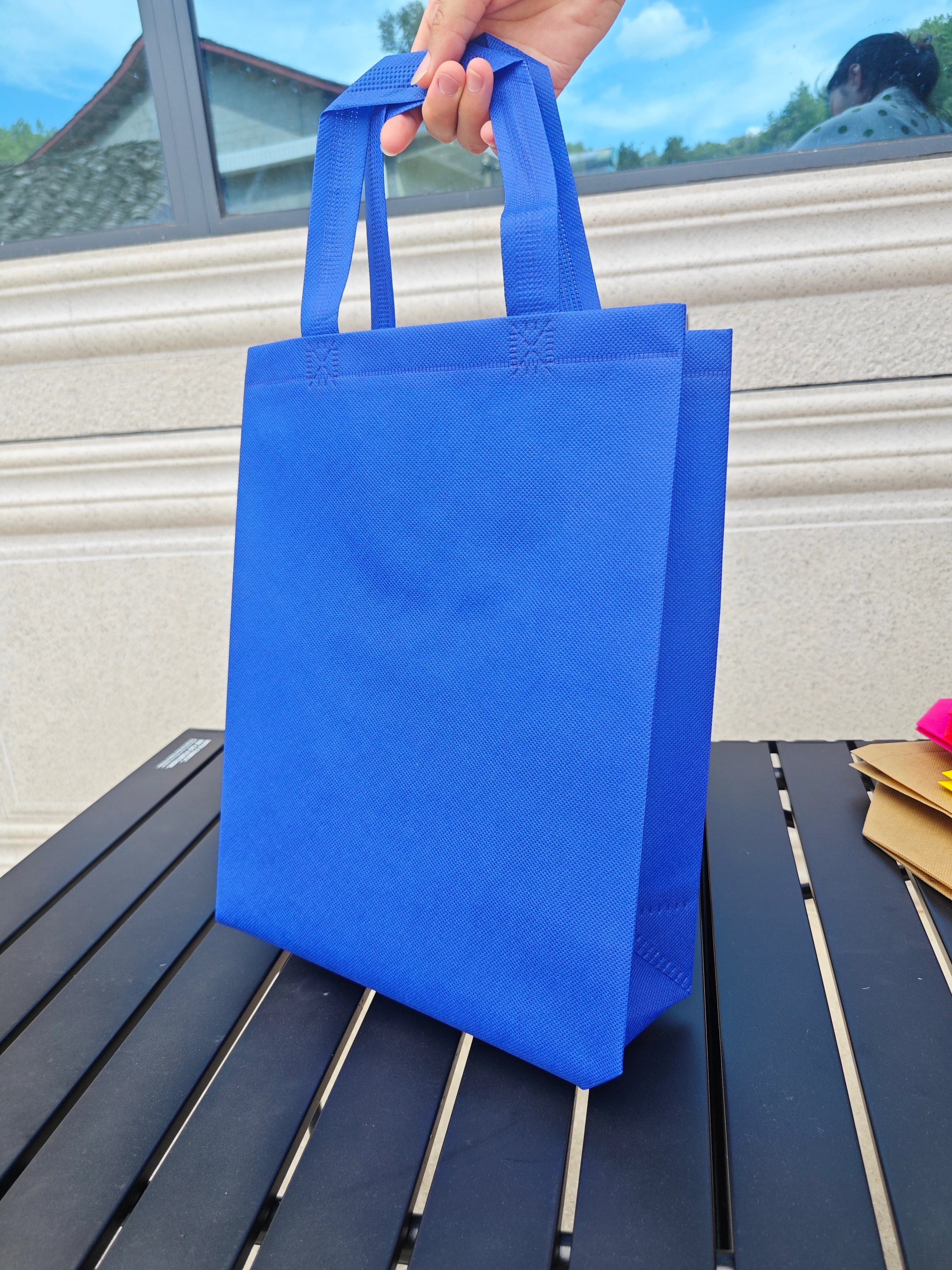 Royal Blue vertical non-woven tote bags — 30 colors