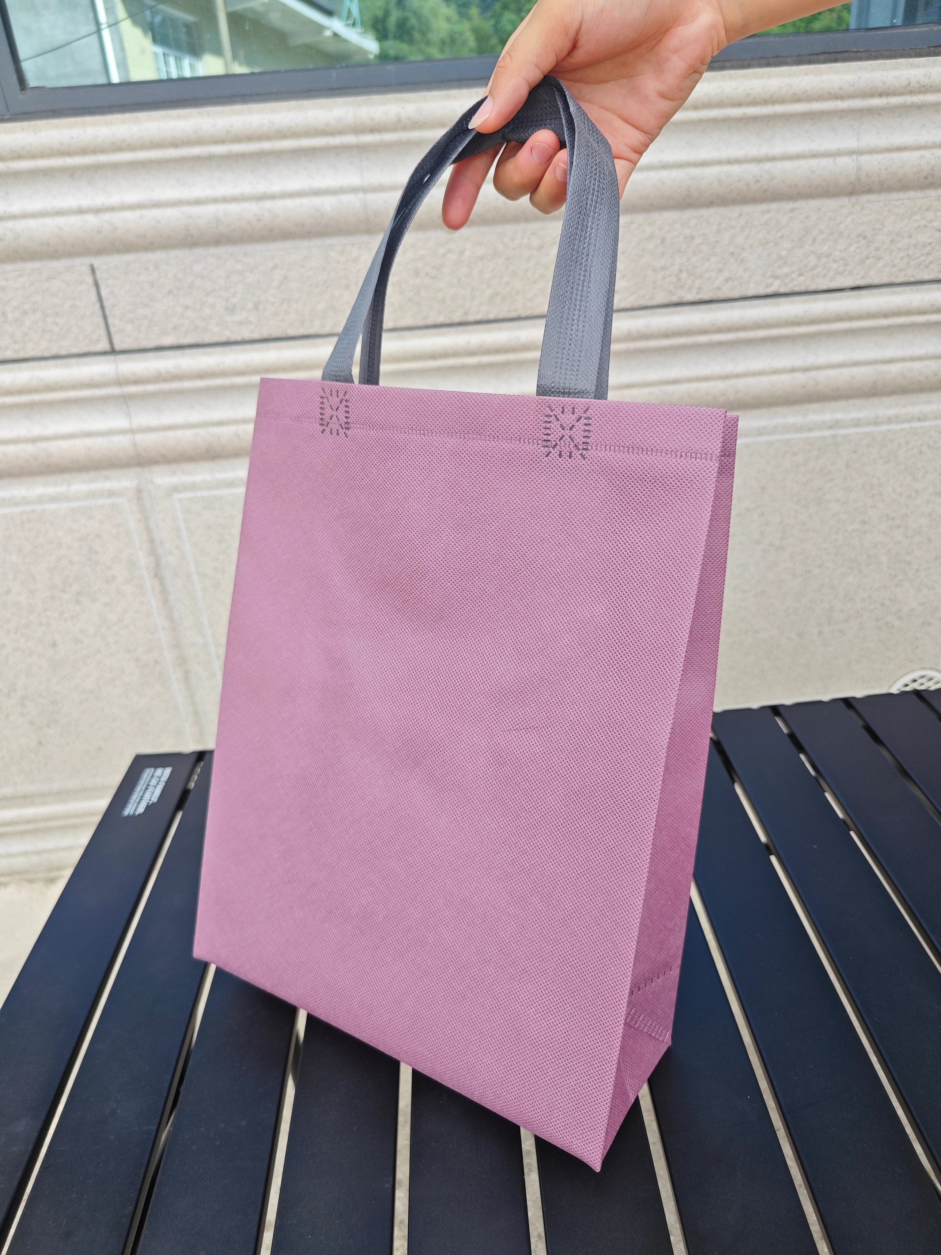 Taro Purple vertical non-woven tote bags — 30 colors