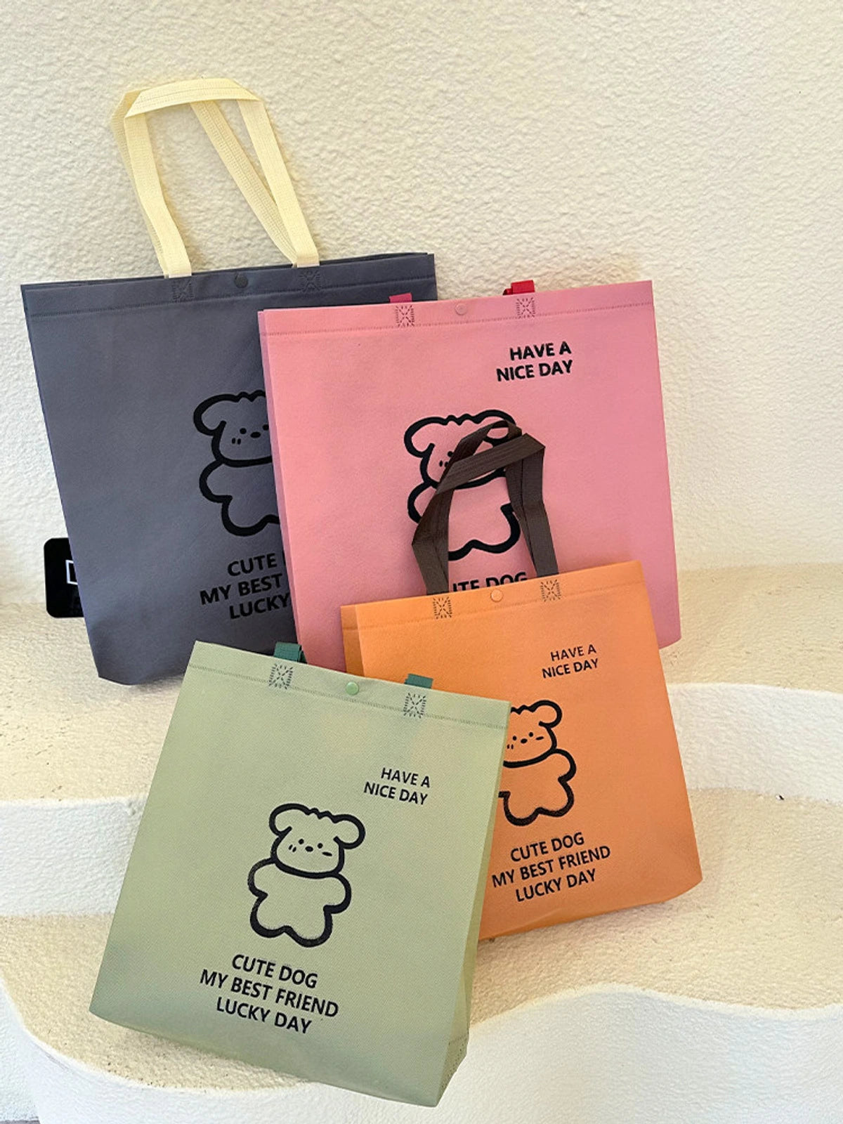 Vertical Non-Woven Tote Bags — 8 Styles product view 4