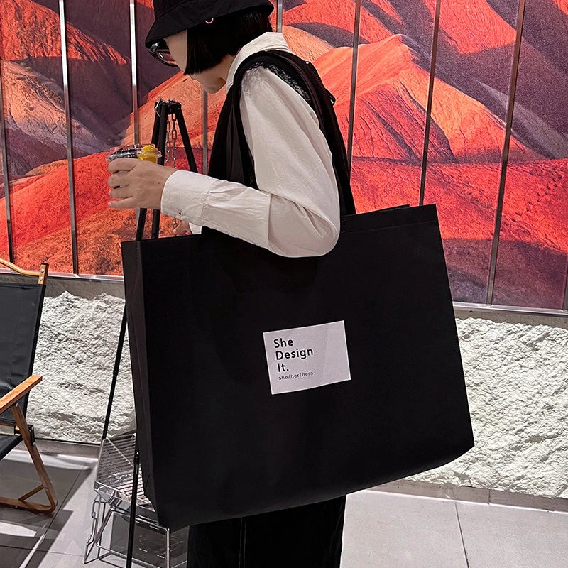 Webbing-Handle Non-Woven Tote Bags — 6 Styles product view 1