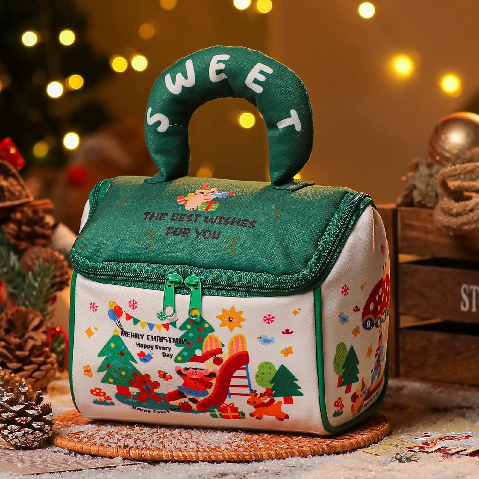 Zippered House-Shaped Christmas Gift Bags – ready-stock variant
