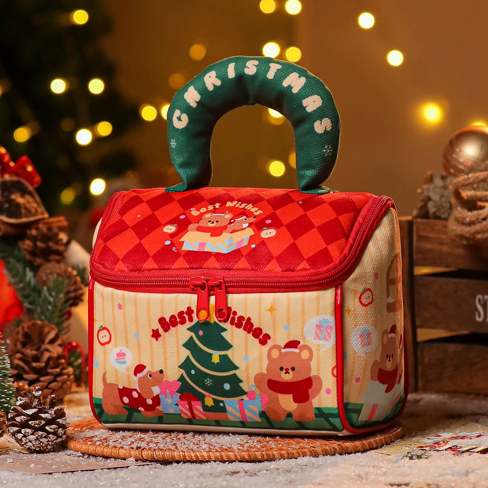 Zippered House-Shaped Christmas Gift Bags – ready-stock variant