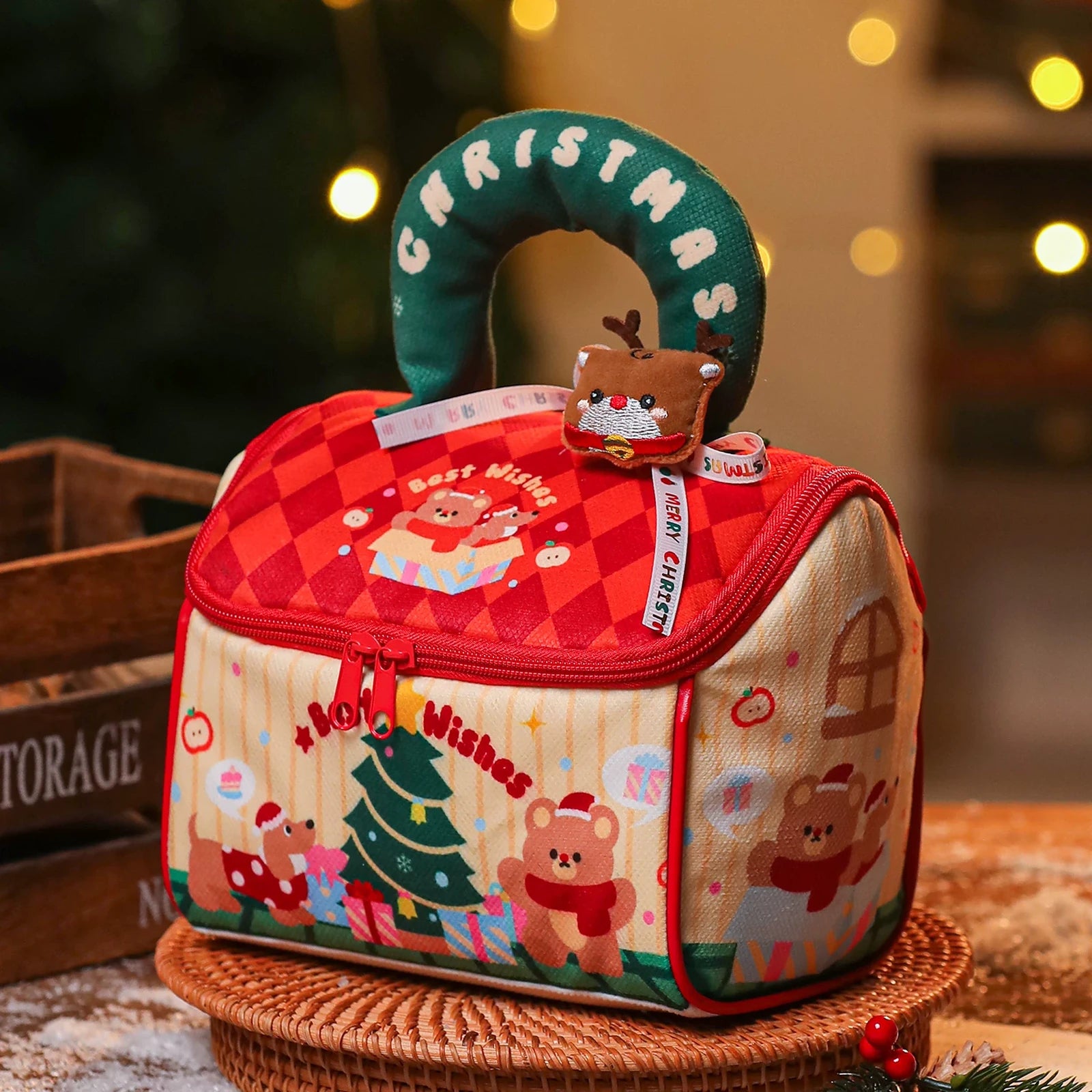 Zippered House-Shaped Christmas Gift Bags – ready-stock variant